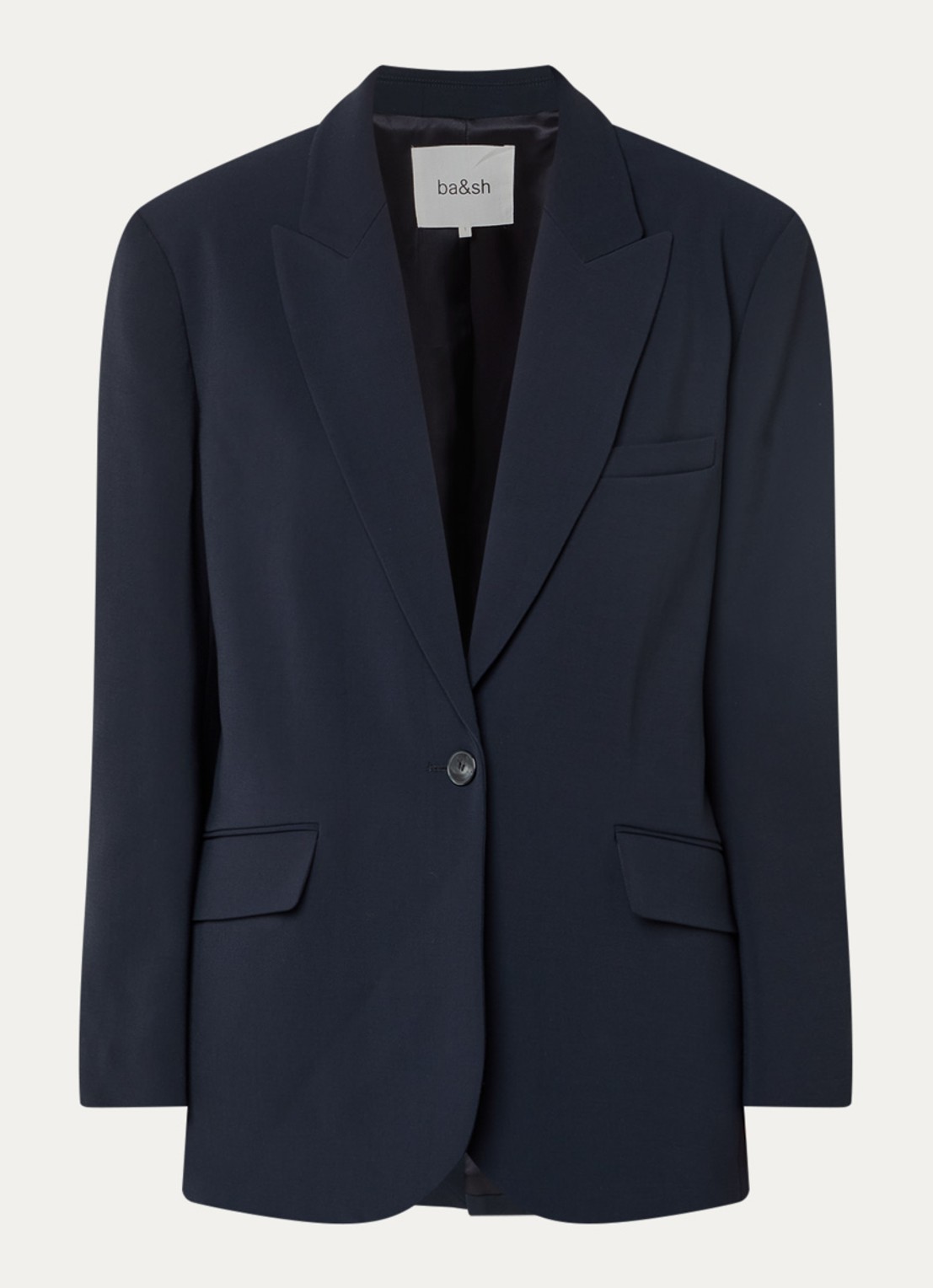 ba&sh Cetty blazer met klepzakken - voorkant 2 donkerblauw