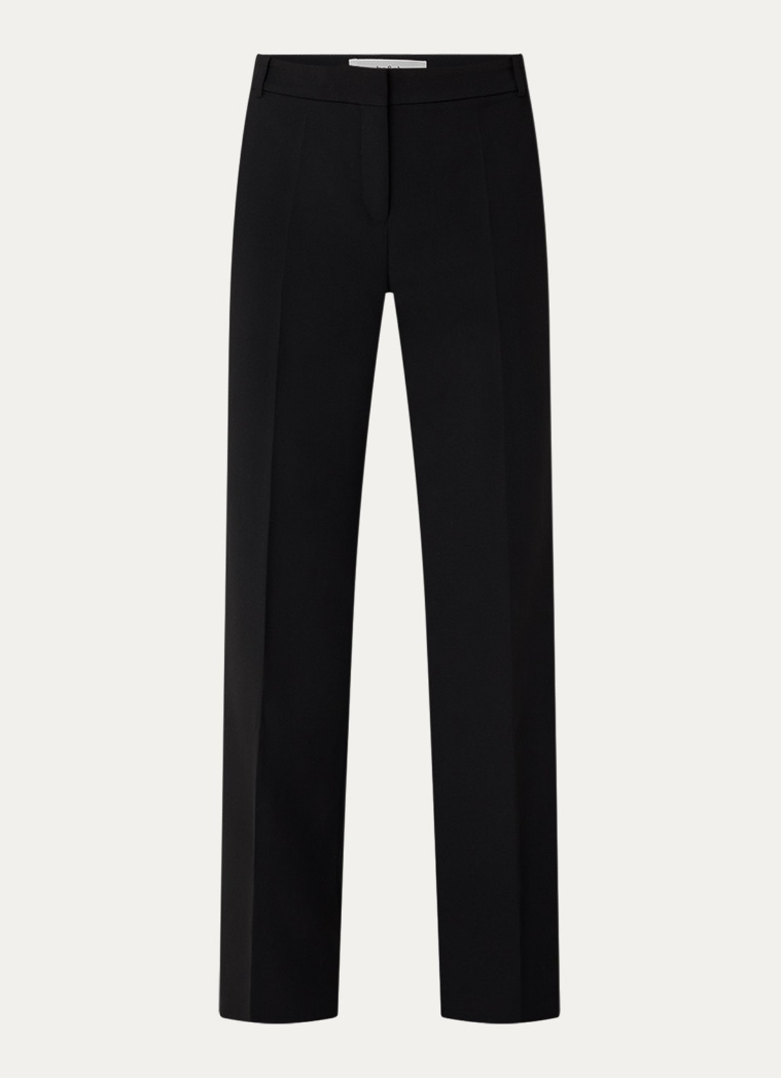 ba&sh Chaza mid waist straight fit pantalon met steekzakken - voorkant 3 zwart