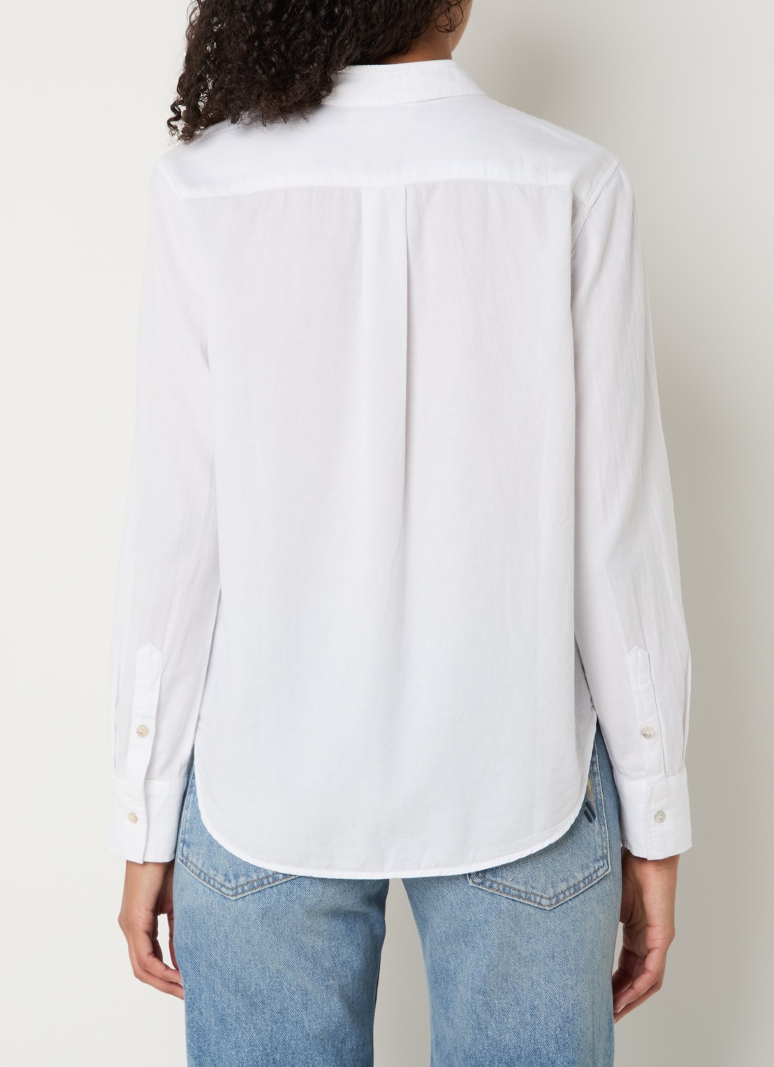 ba&sh Chiren blouse met kraag - achterkant wit