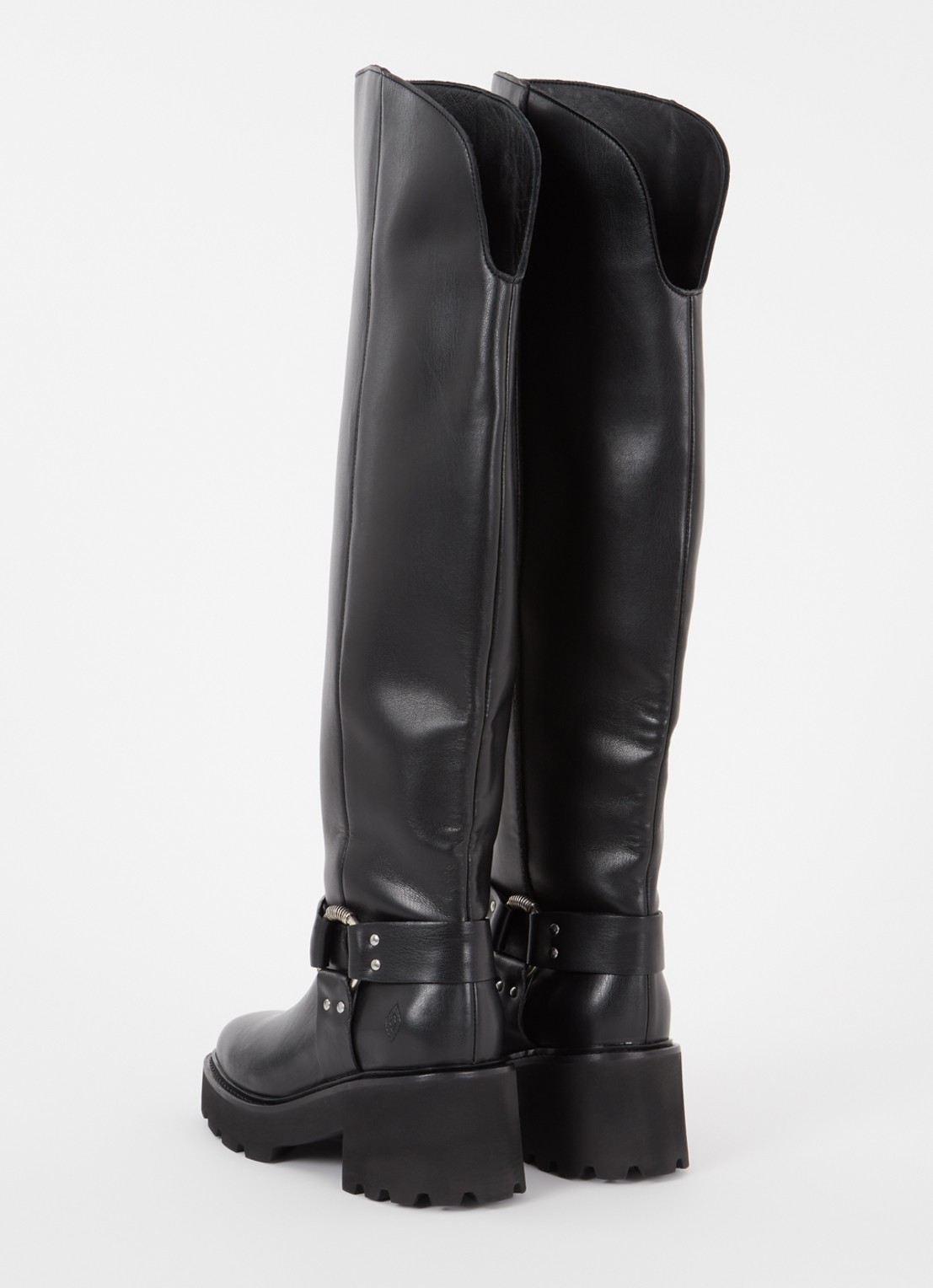 ba&sh Ciker overknee laars met gespdetail - achterkant 7 zwart