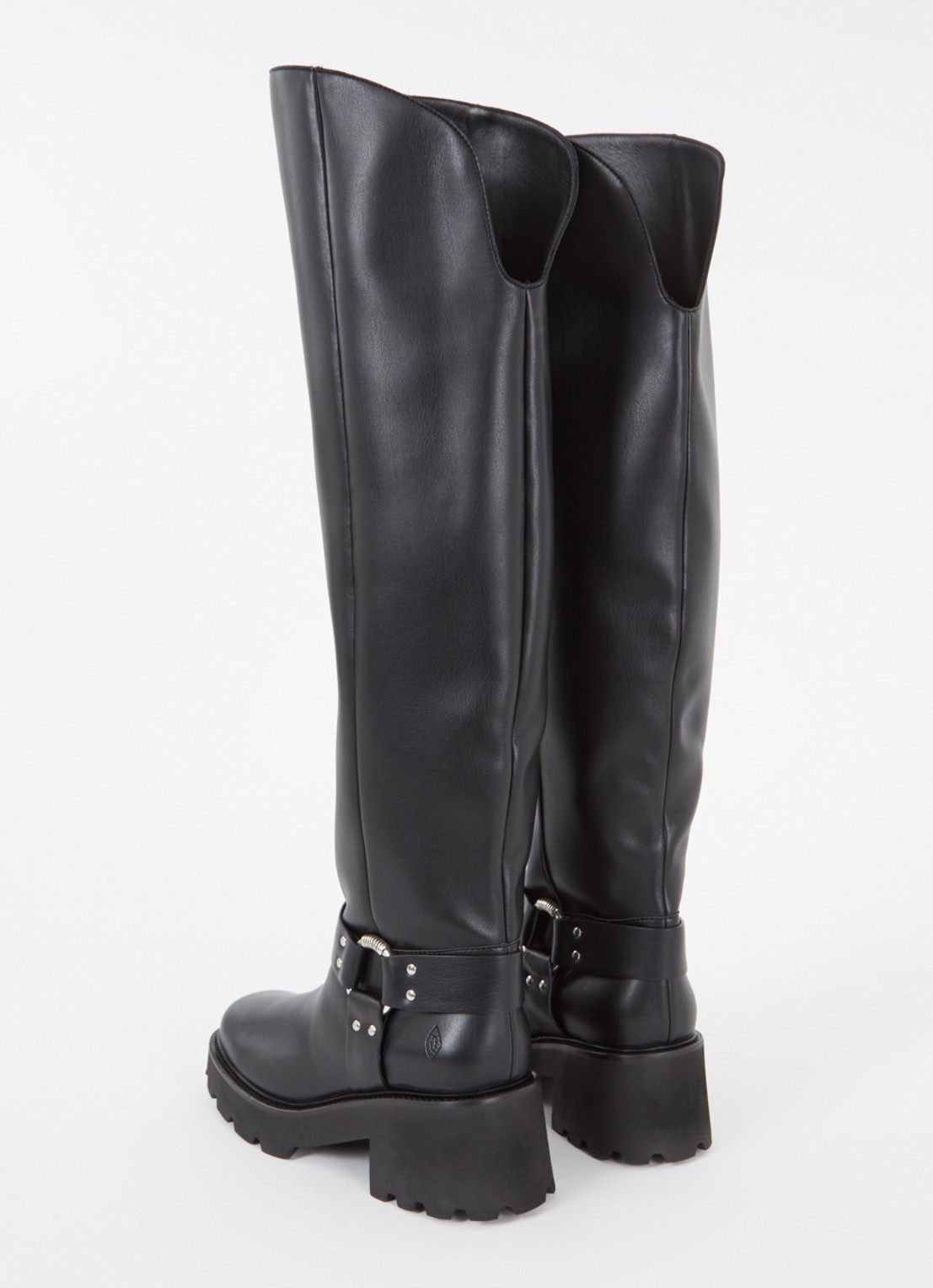 ba&sh Ciker overknee laars met gespdetail - achterkant 8 zwart