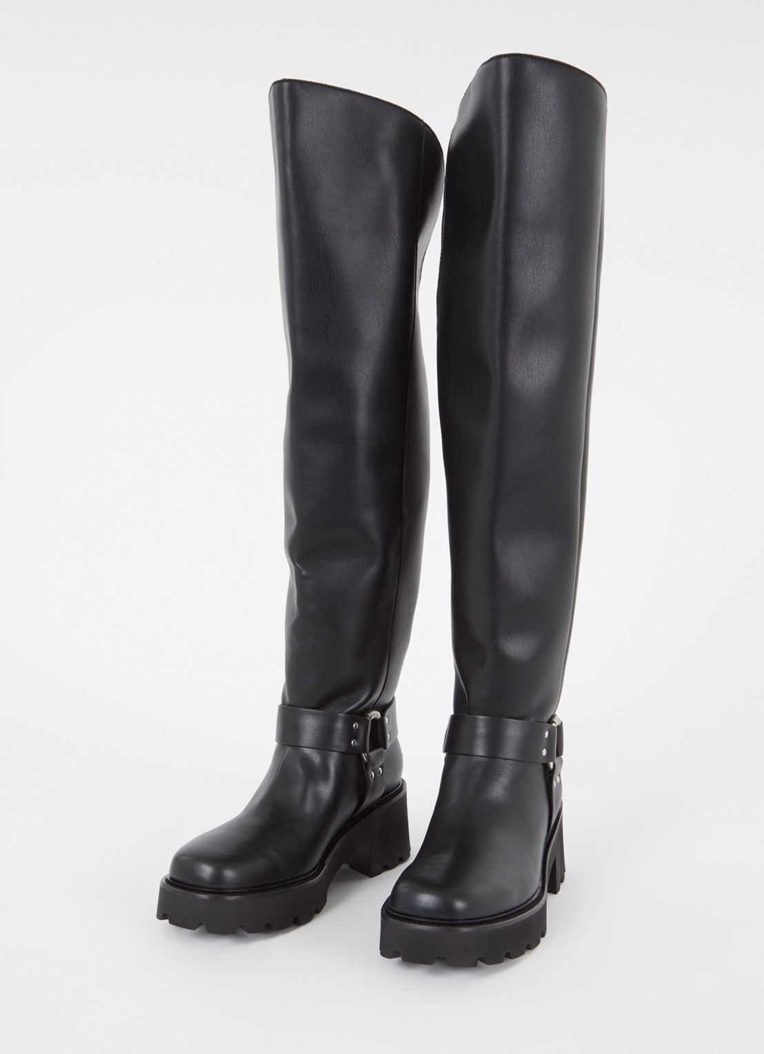 ba&sh Ciker overknee laars met gespdetail - detail 3 zwart