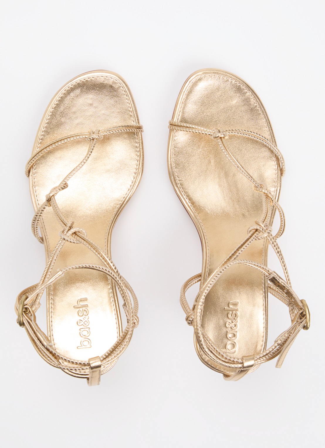 ba&sh Ciloo sandalette van leer - detail 5 goud