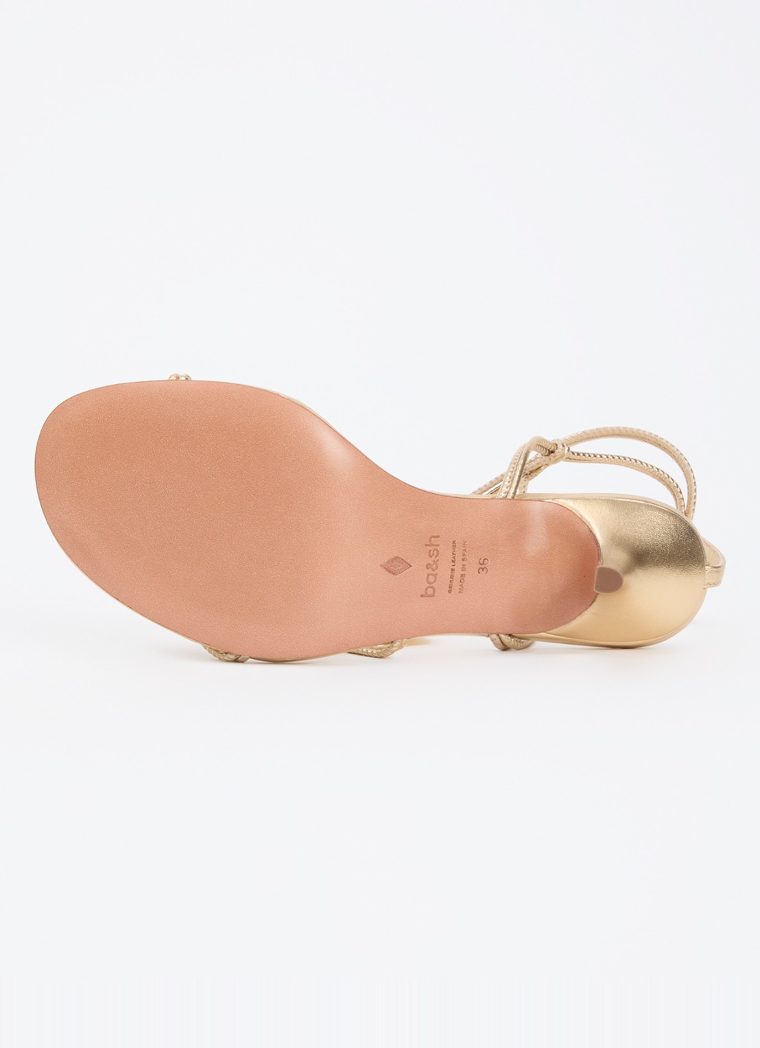 ba&sh Ciloo sandalette van leer - detail 6 goud