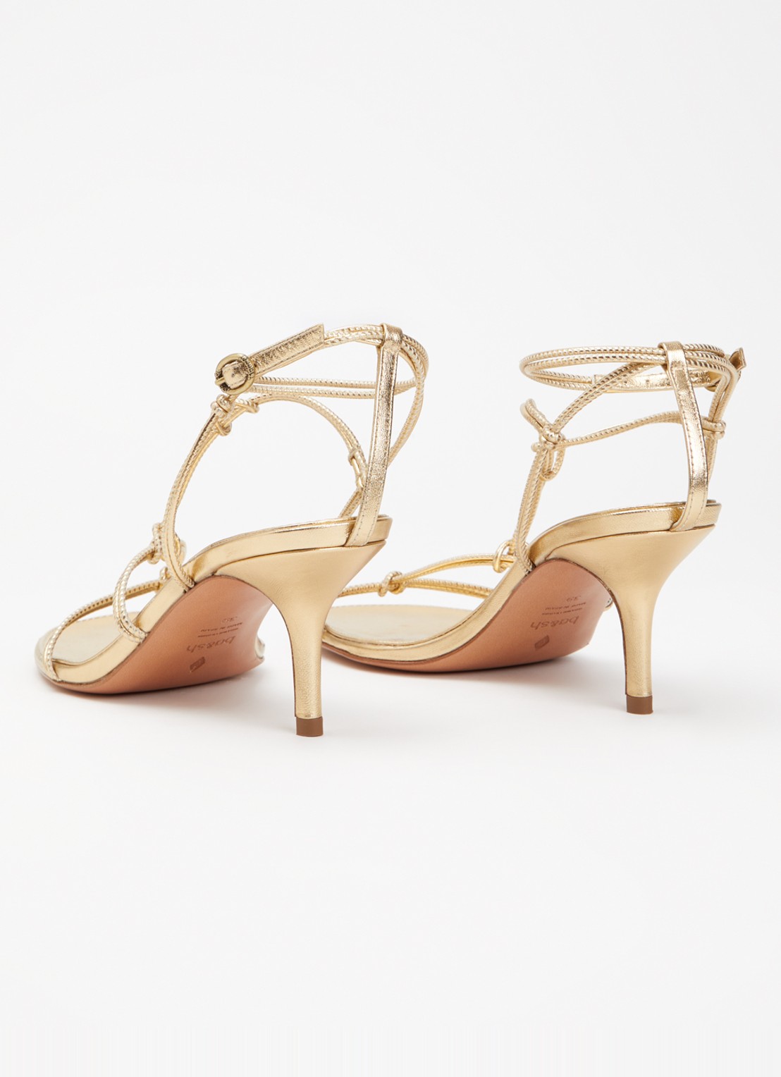 ba&sh Ciloo sandalette van leer - achterkant 2 goud