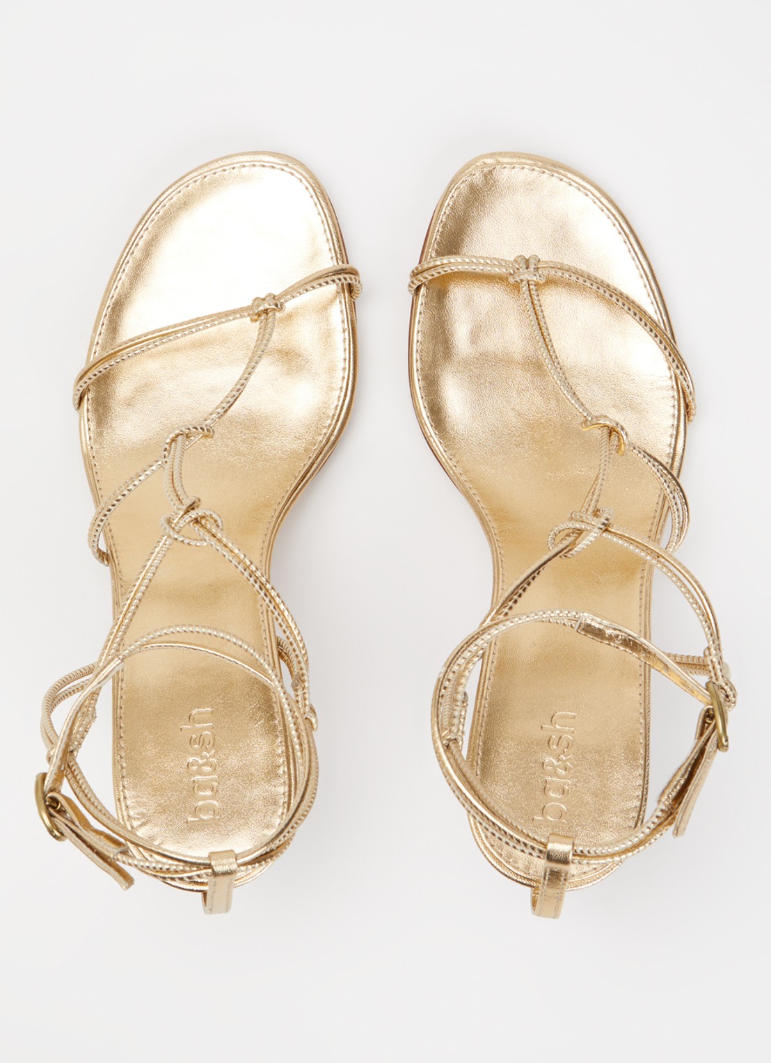 ba&sh Ciloo sandalette van leer - detail 8 goud