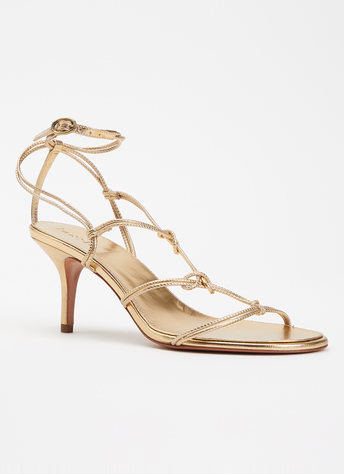 ba&sh Ciloo sandalette van leer - voorkant 11 goud