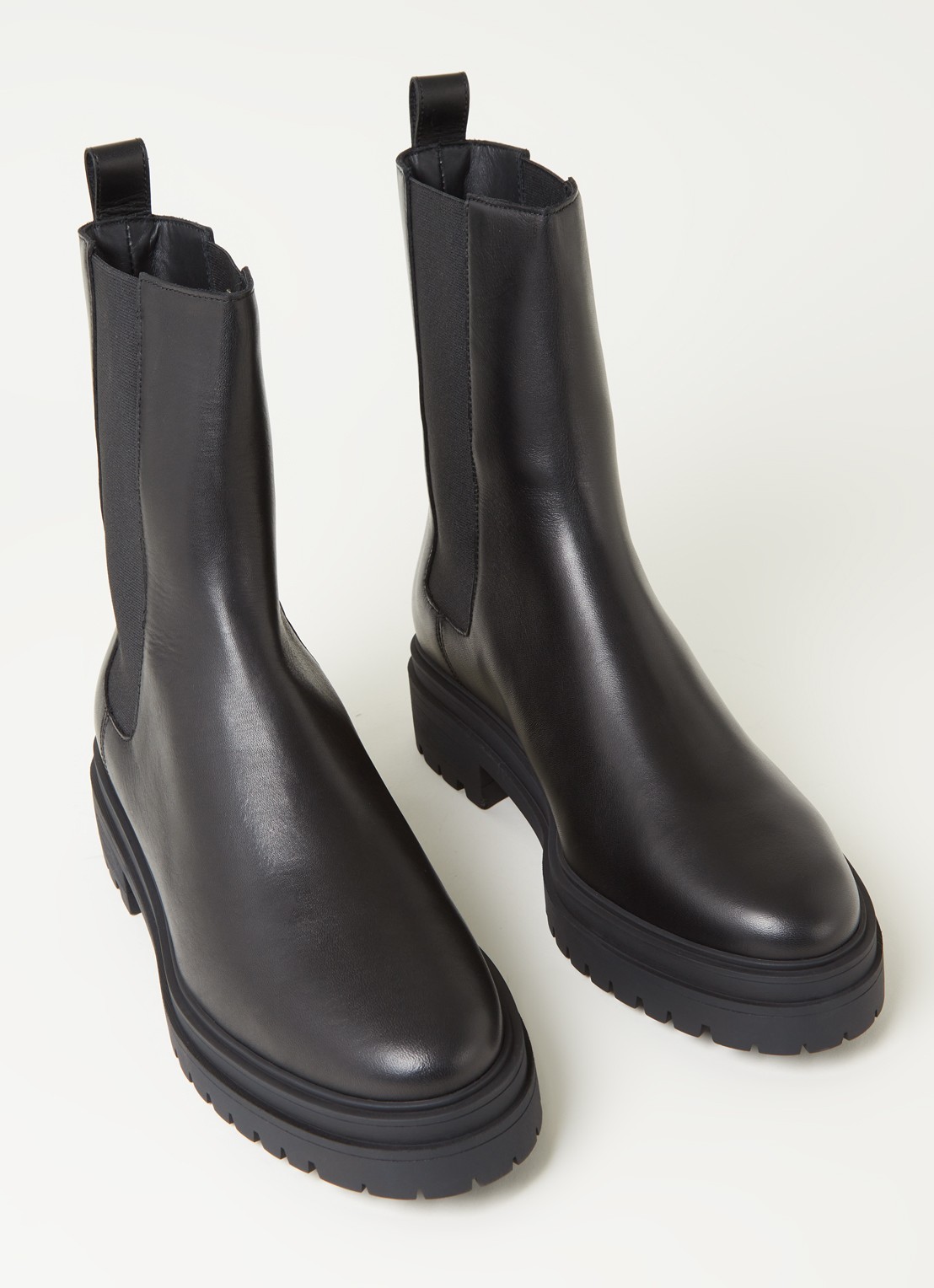 Ba&sh Codalie chelsea boot van leer - detail 2 zwart