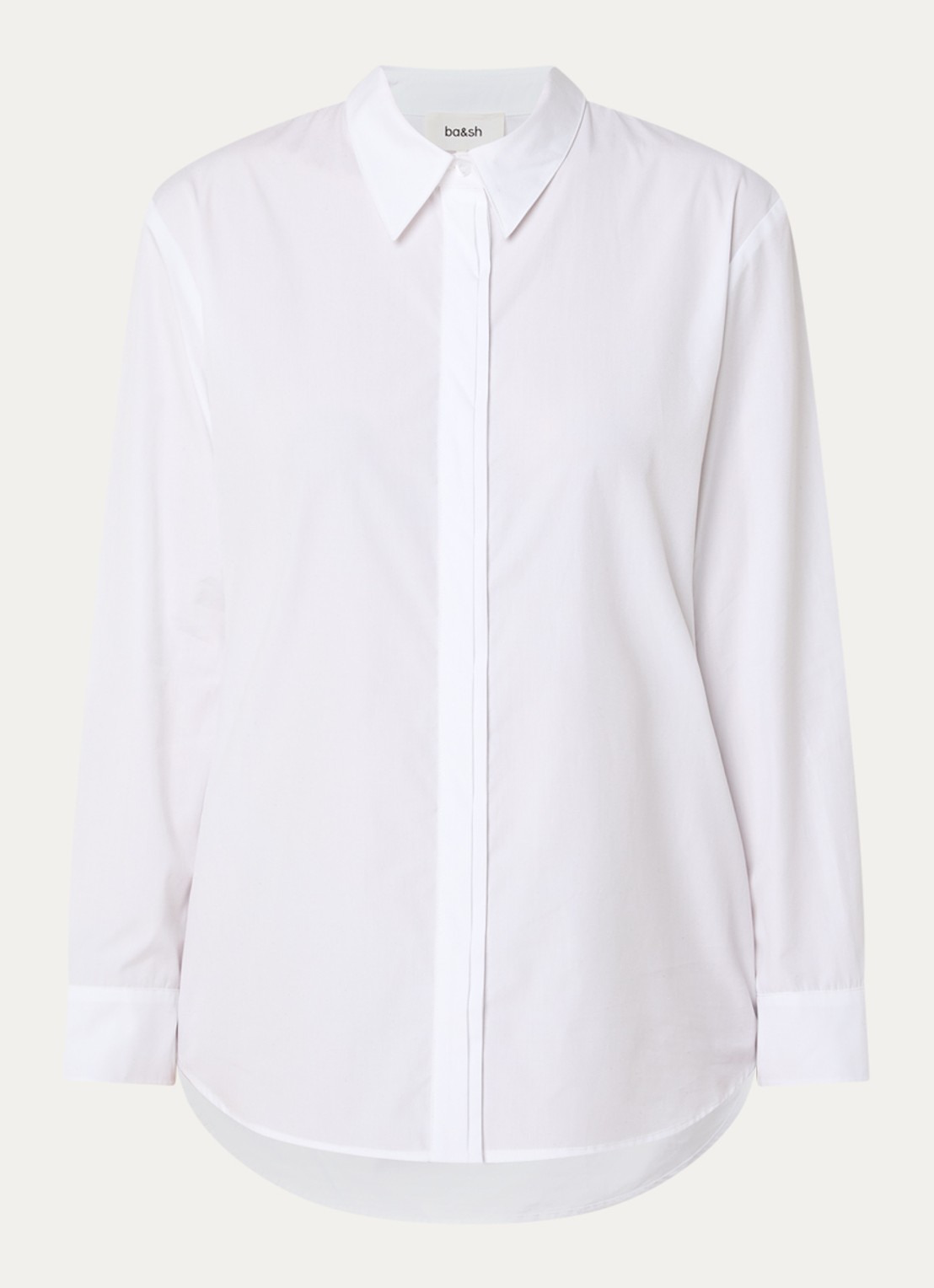 ba&sh Cola blouse met kraag - voorkant 2 wit