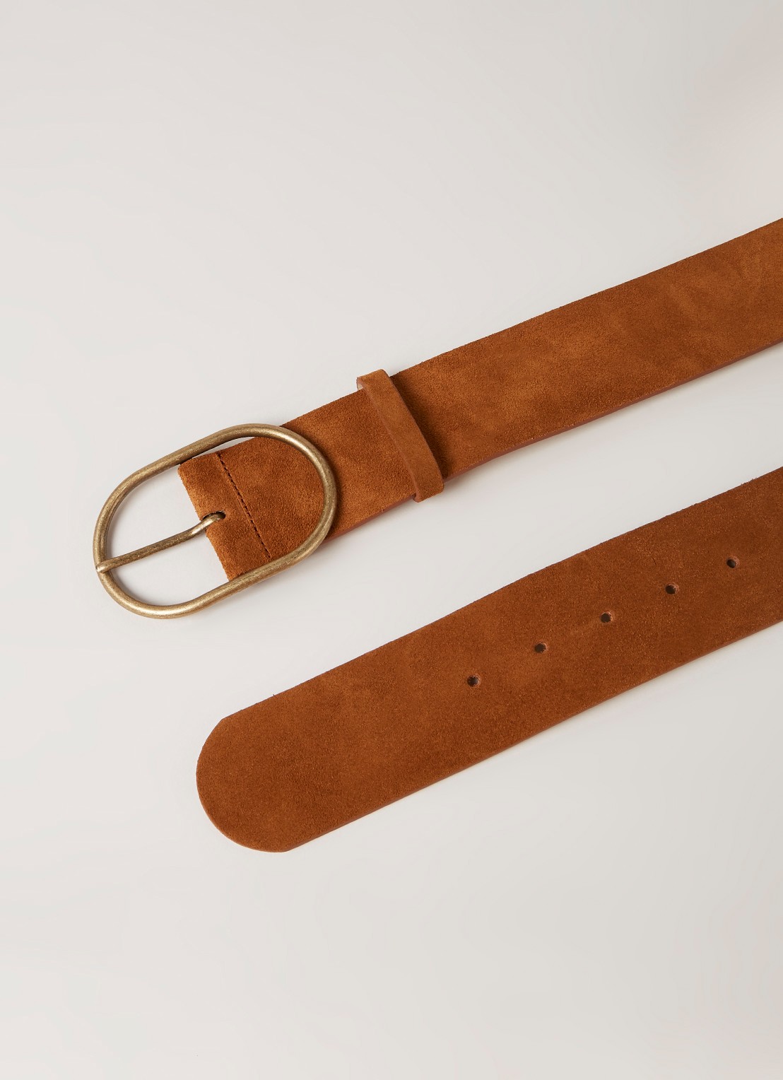 Ba&sh Cole riem van suède - detail bruin