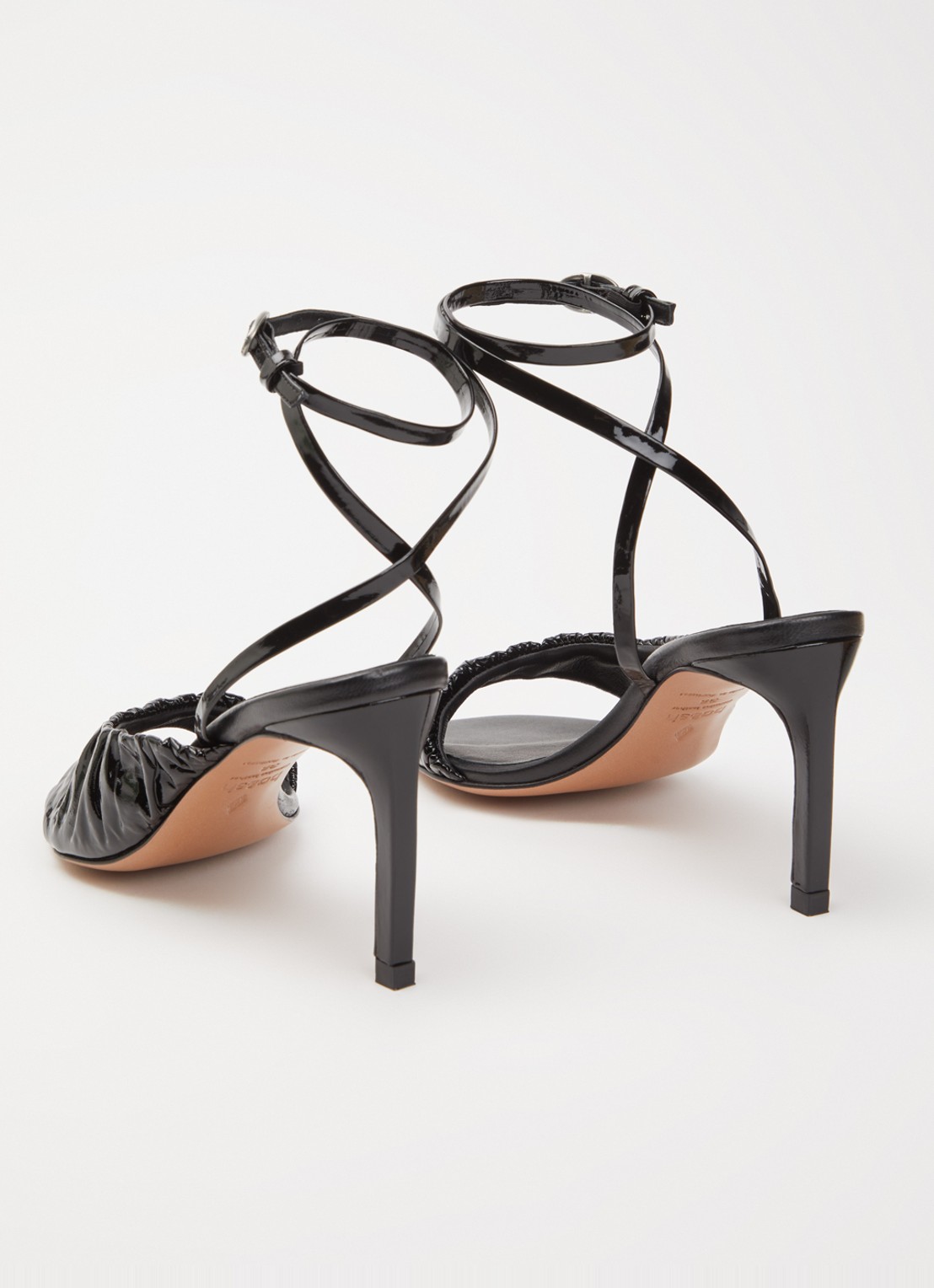 ba&sh Colette sandalette van lamsleer - achterkant zwart
