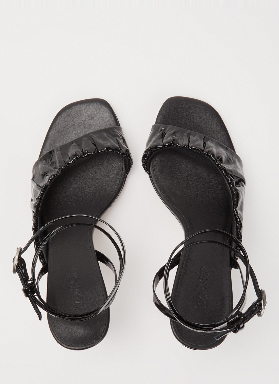 ba&sh Colette sandalette van lamsleer - detail 3 zwart