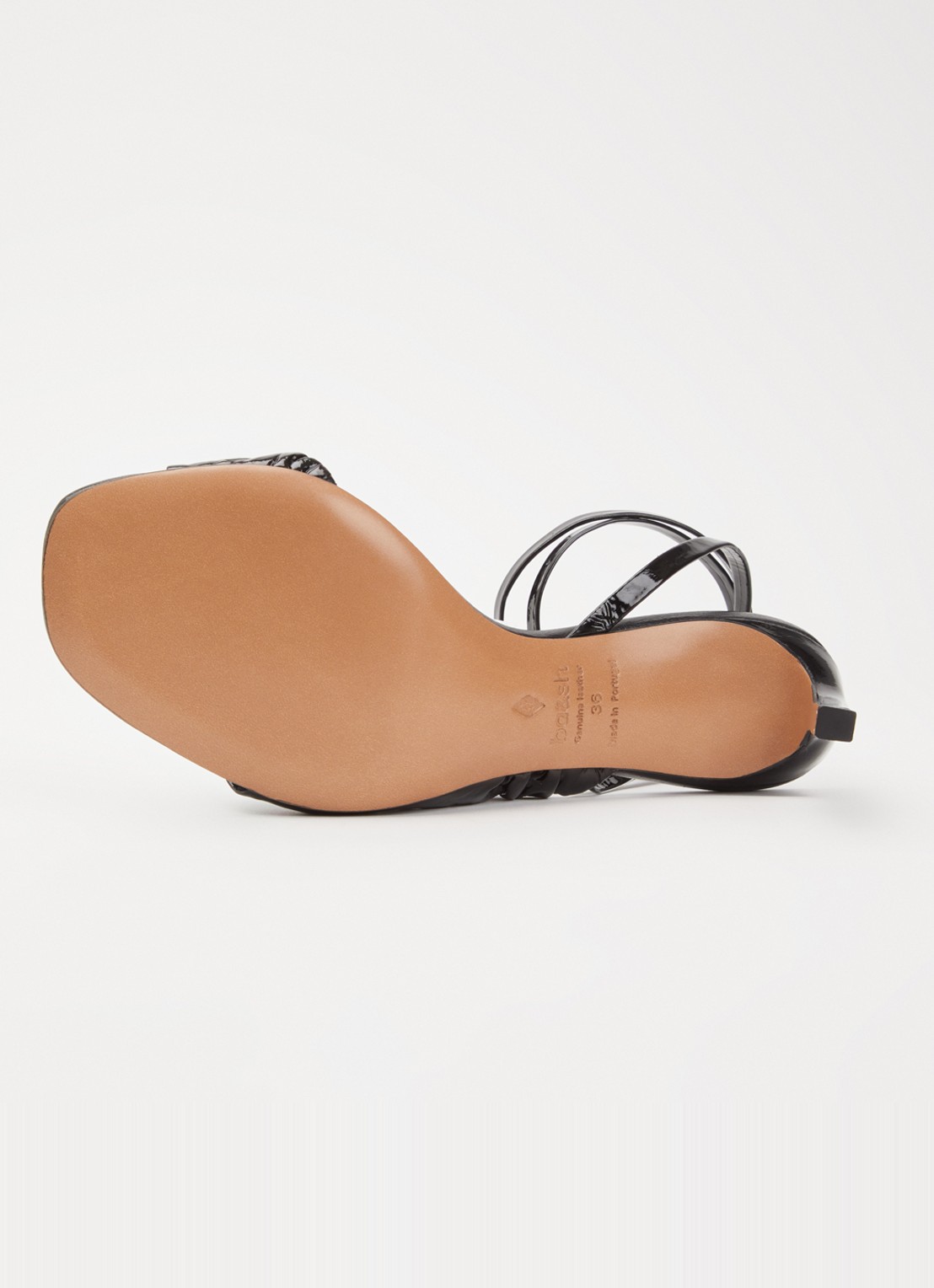 ba&sh Colette sandalette van lamsleer - detail 4 zwart