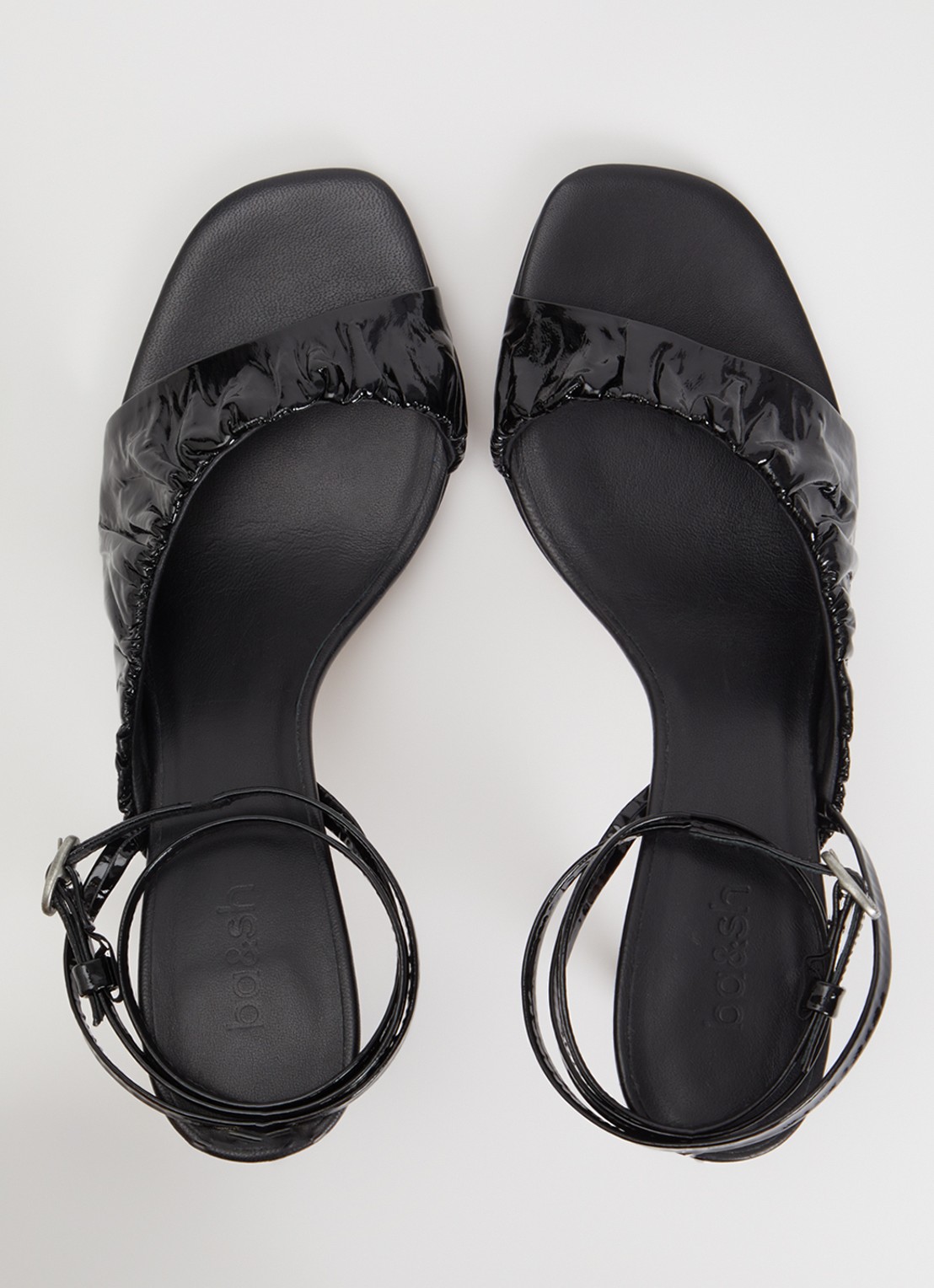 ba&sh Colette sandalette van lamsleer - detail 7 zwart
