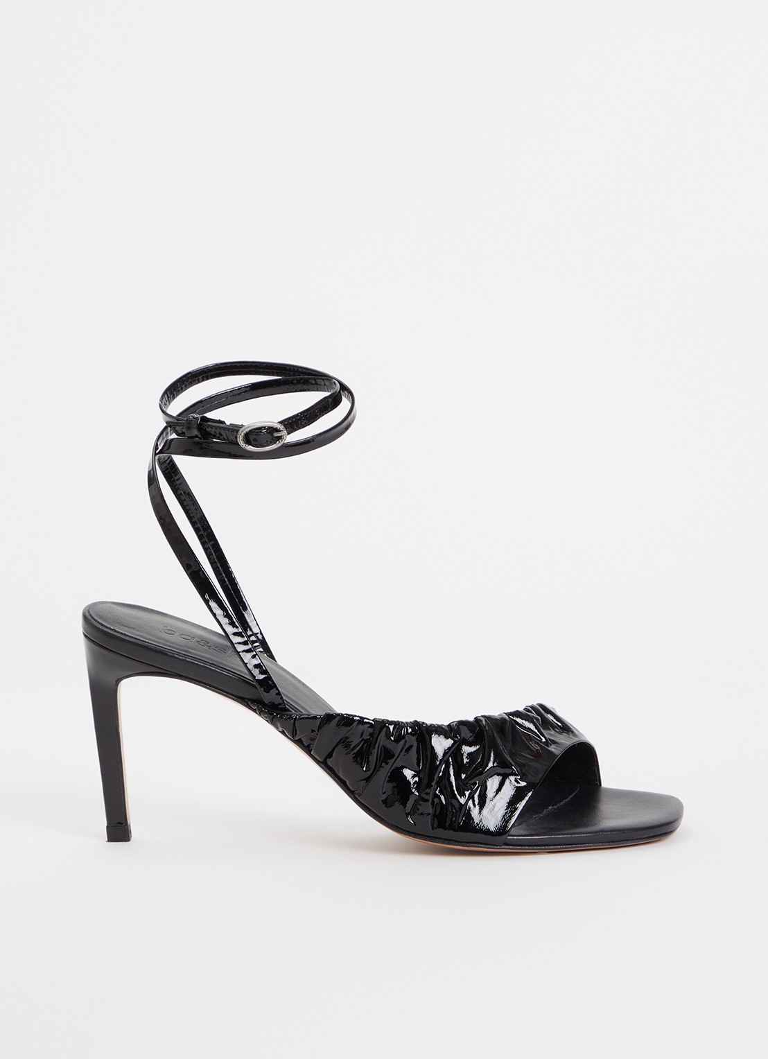 ba&sh Colette sandalette van lamsleer - voorkant 9 zwart