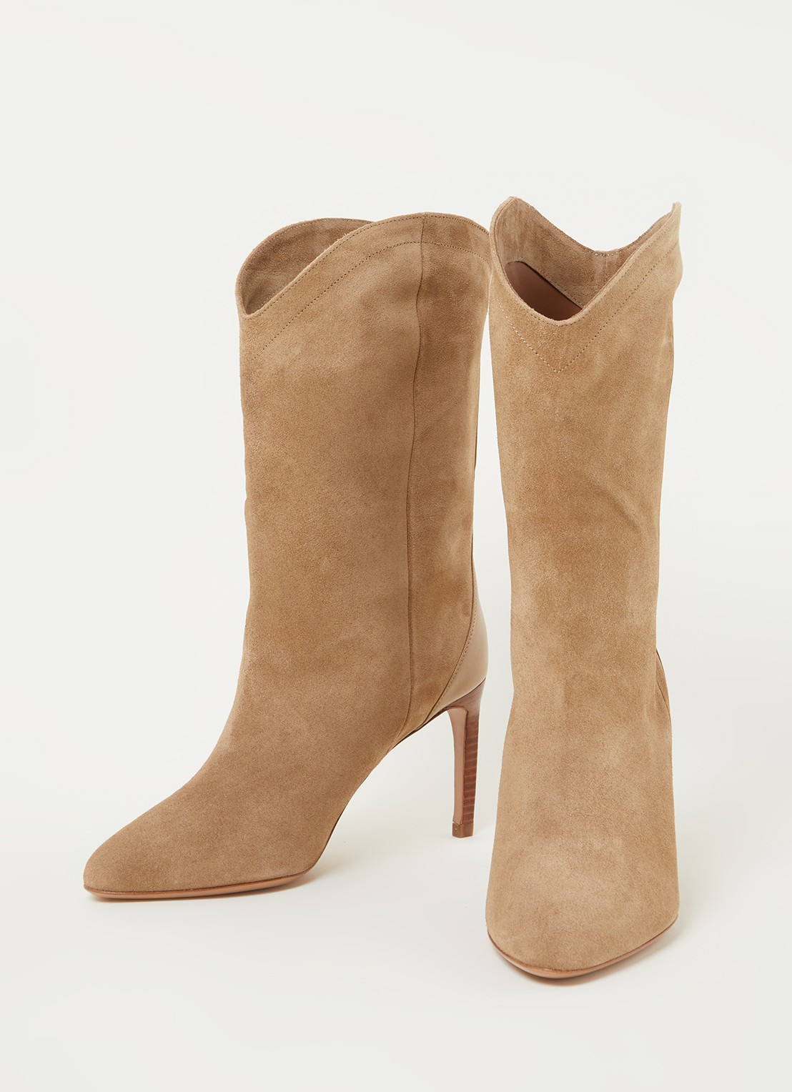 Ba&sh Copellia laars van suède - detail beige