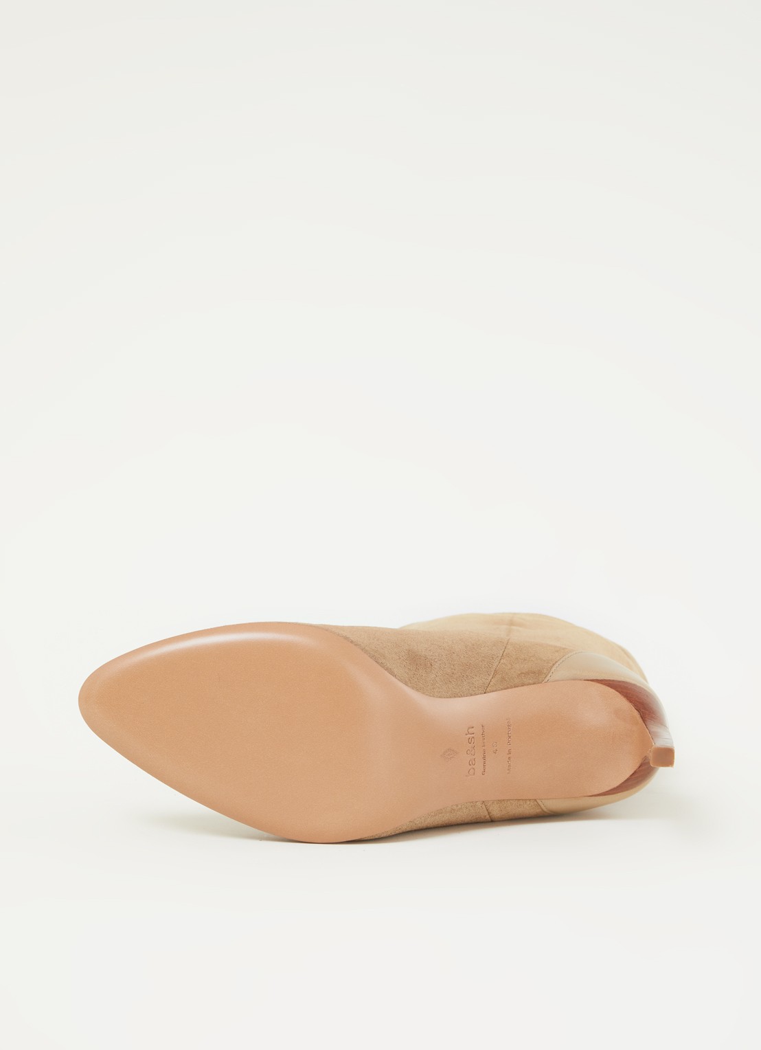 Ba&sh Copellia laars van suède - detail 3 beige
