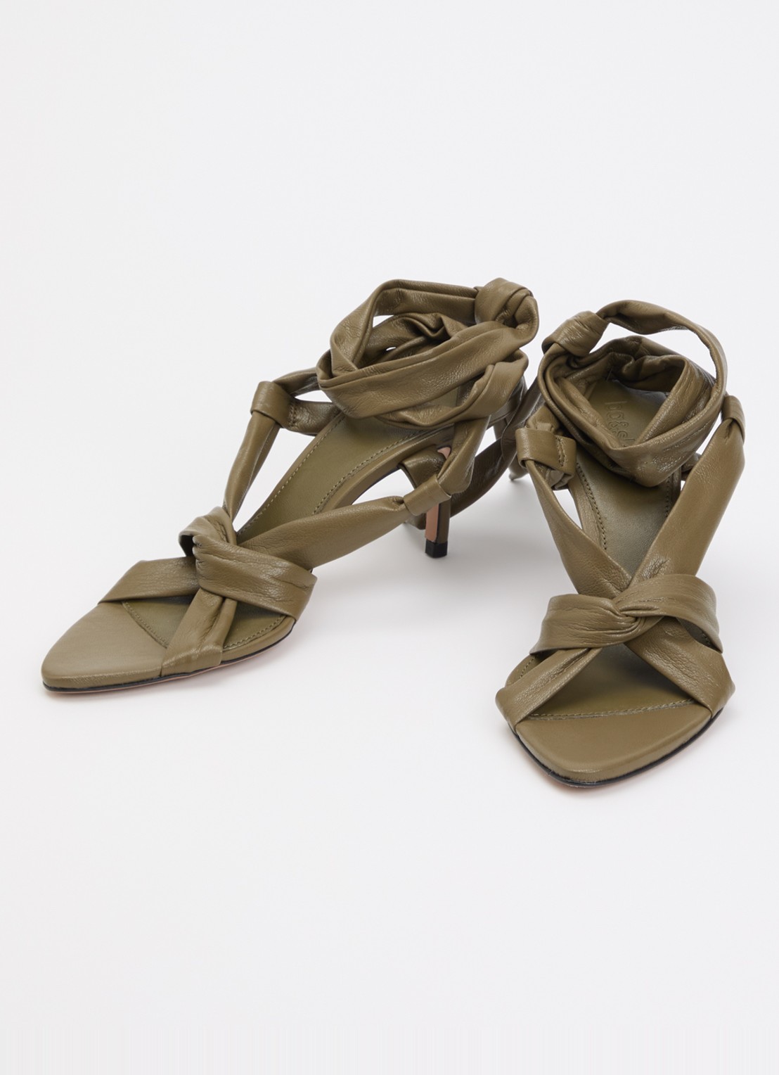 ba&sh Covilla sandalette - detail 3 mosgroen
