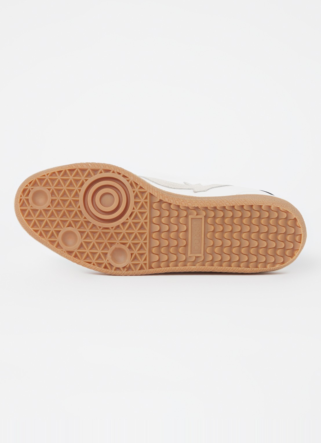 ba&sh Crew sneaker van leer met suède details - detail 5 gebroken wit