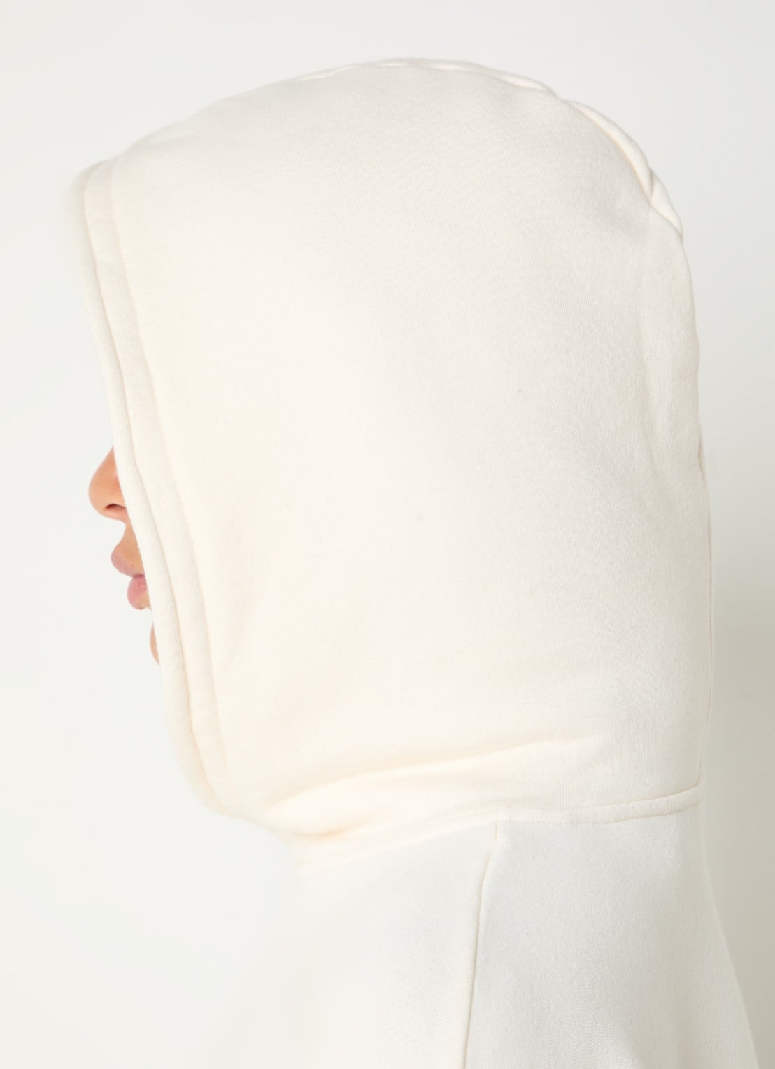ba&sh Cropped hoodie met print - detail 5 gebroken wit