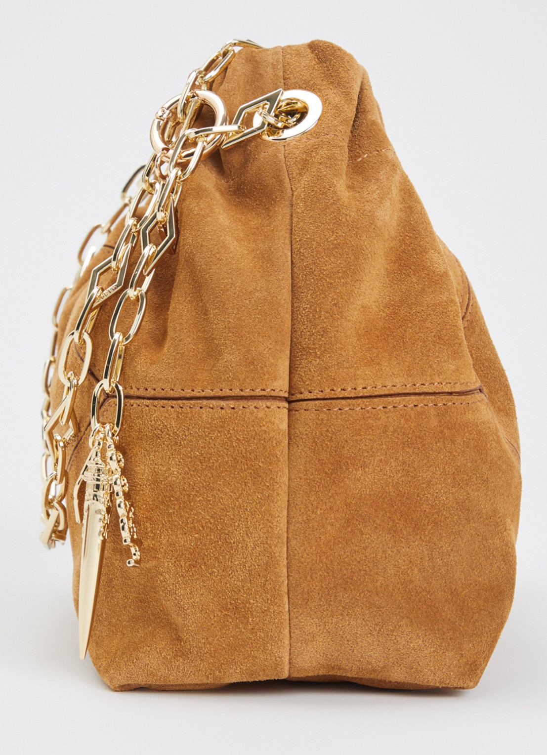 ba&sh Crossbodytas van suède - detail 4 camel