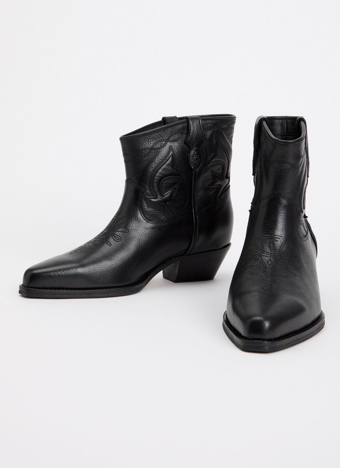 ba&sh Curtis cowboylaars met borduring - detail zwart