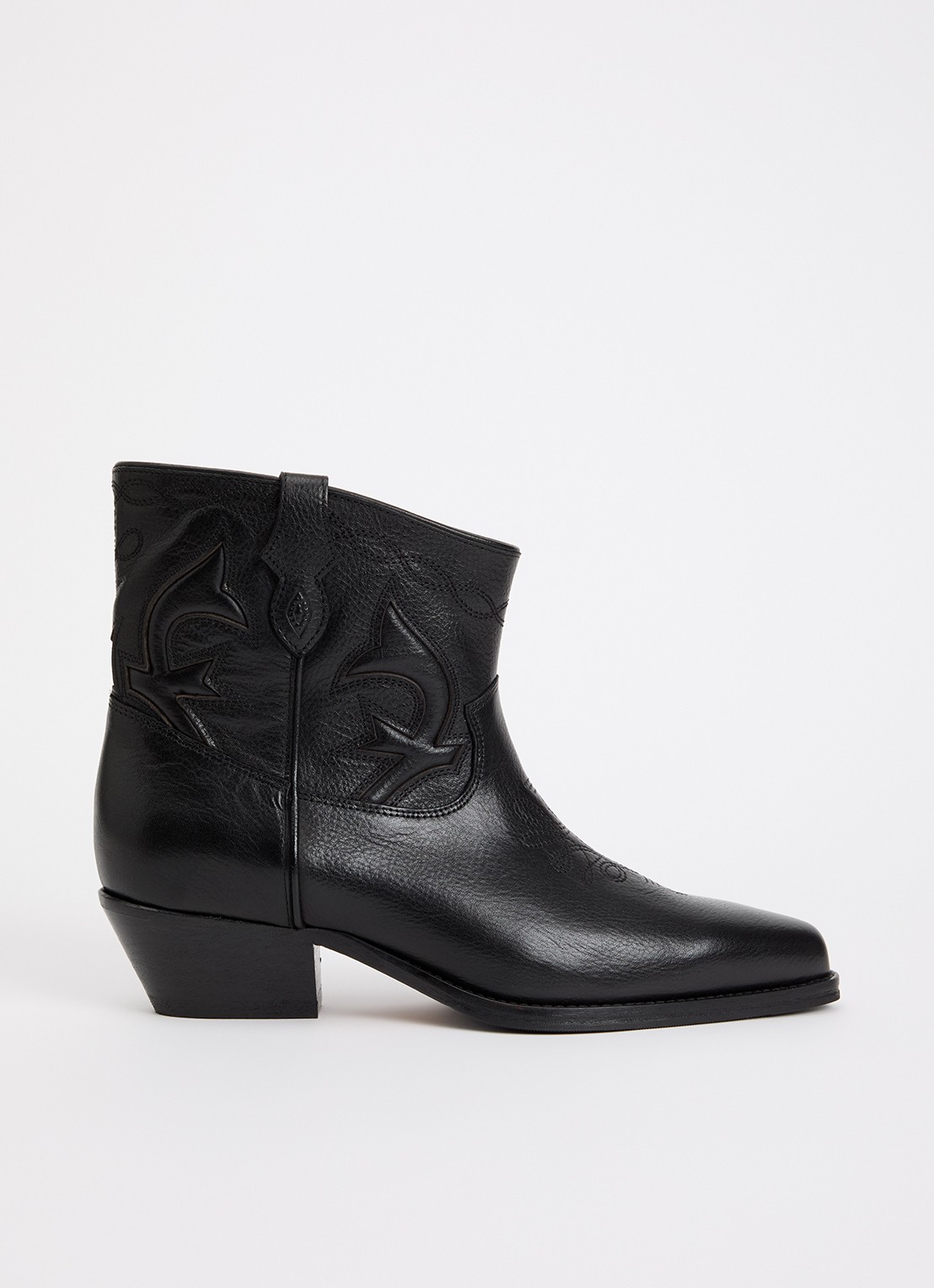 ba&sh Curtis cowboylaars met borduring - voorkant 4 zwart