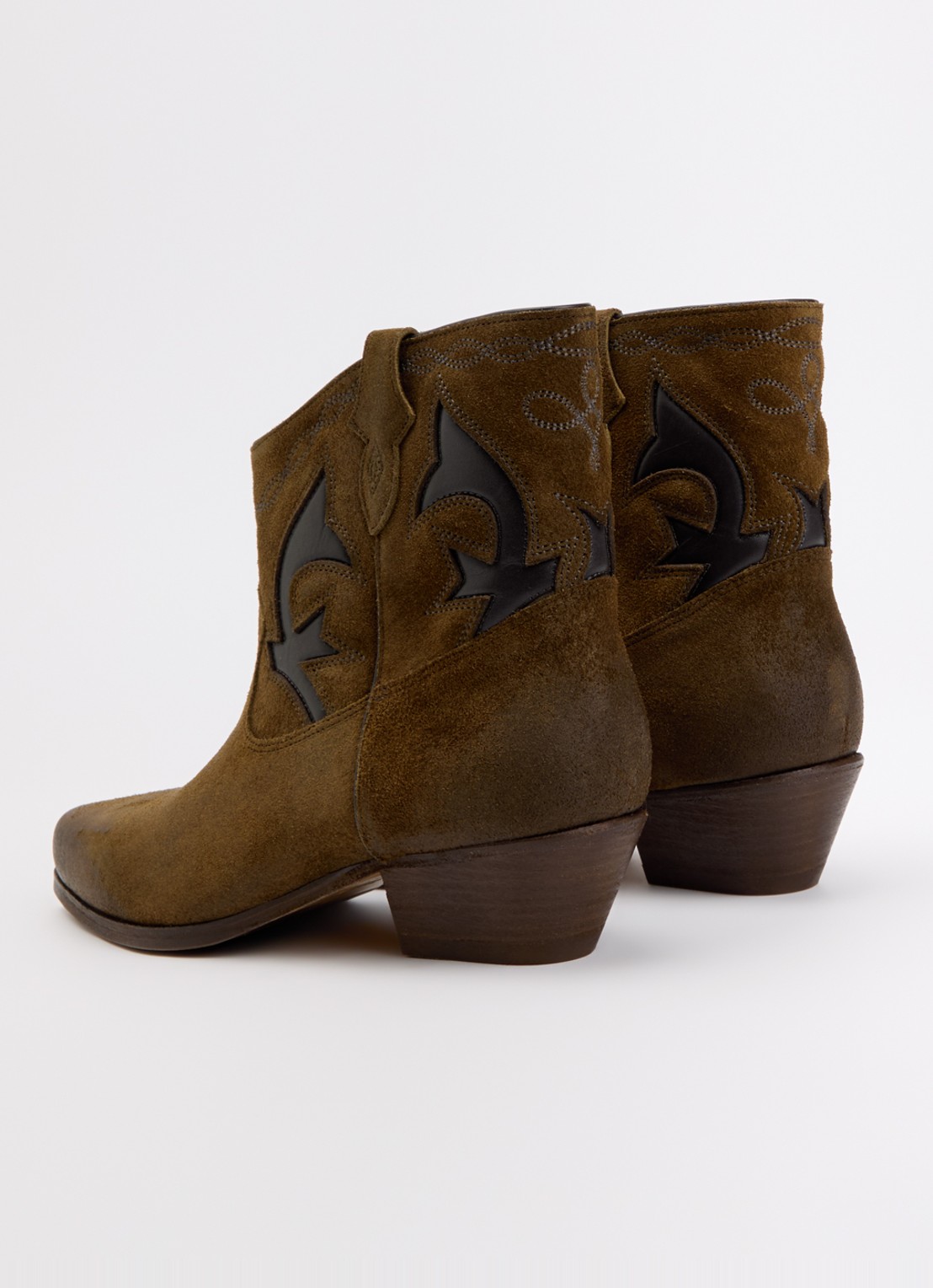 ba&sh Curtis cowboylaars van suède met details van leer - achterkant bruin