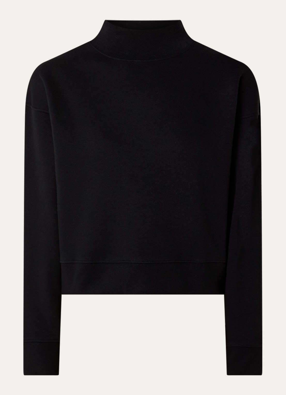 ba&sh Daky sweater met opstaande kraag en ritsdetail - voorkant zwart