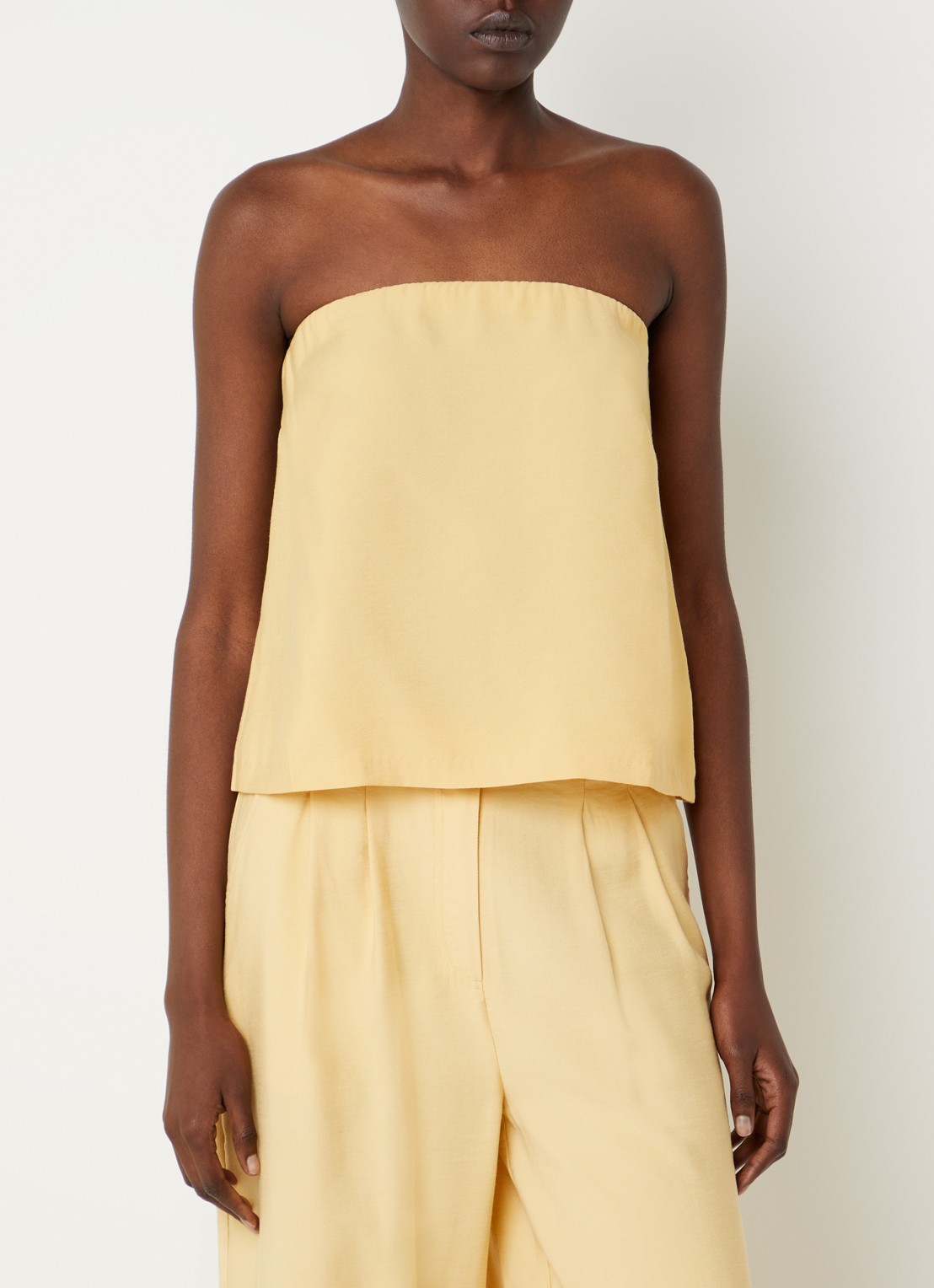 ba&sh Deborah strapless top  - detail 4 geel