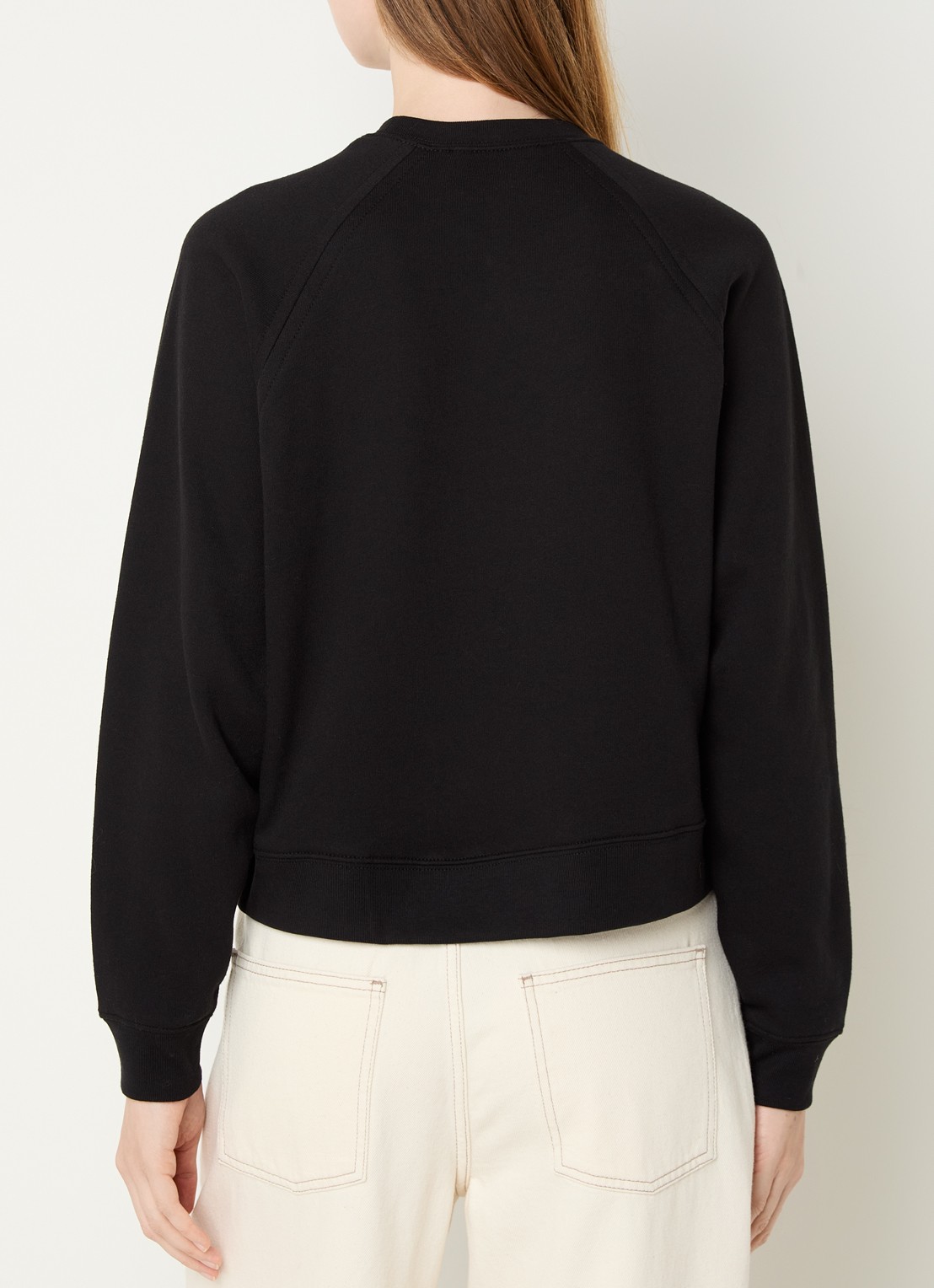 ba&sh Della asymmetrische sweater met plooidetail - achterkant 2 zwart
