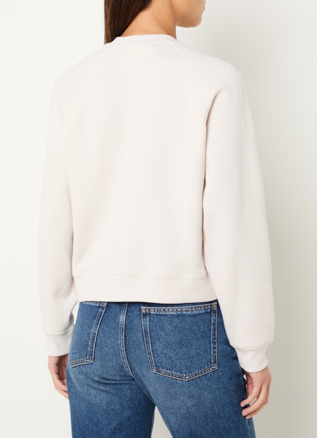ba&sh Della asymmetrische sweater met plooidetail - achterkant wit