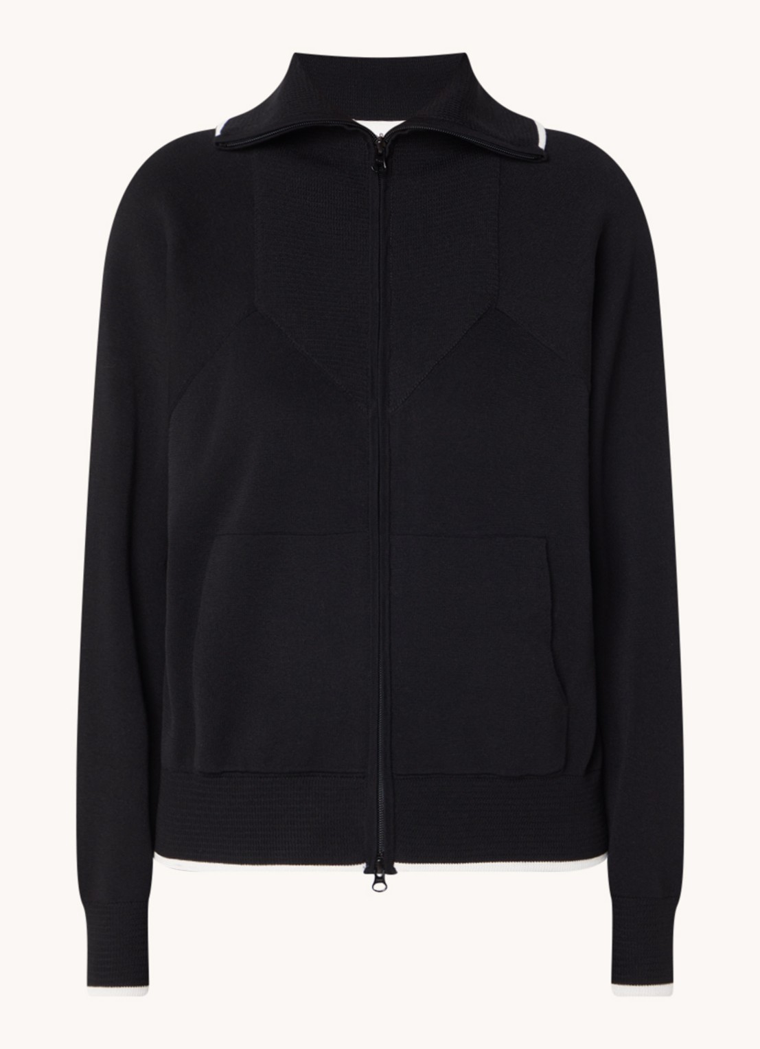ba&sh Dimo fijngebreid vest met steekzakken - voorkant 3 zwart