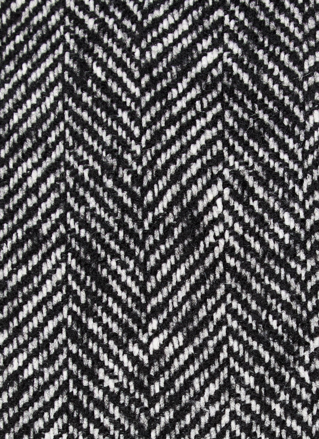 ba&sh Dinara mantel in wolblend met visgraatdessin - detail 2 zwart