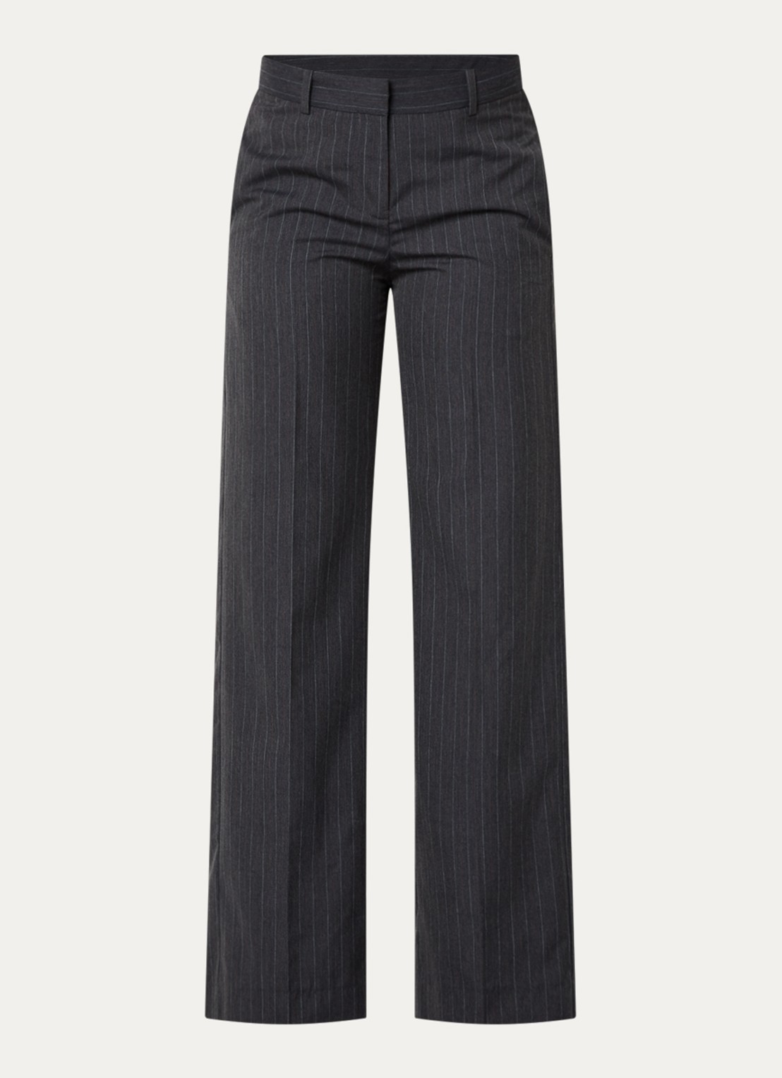 ba&sh Disty mid waist flared fit pantalon met steekzakken - voorkant 3 donkergrijs