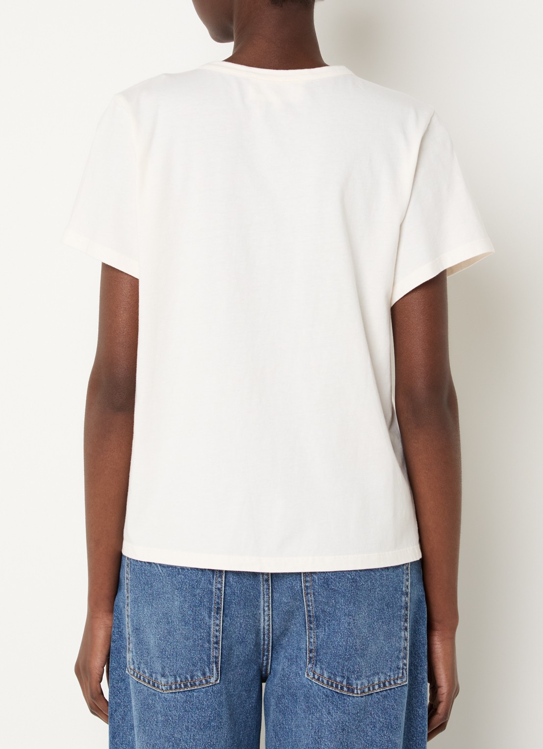 ba&sh Elmer T-shirt met sierknopen - achterkant gebroken wit
