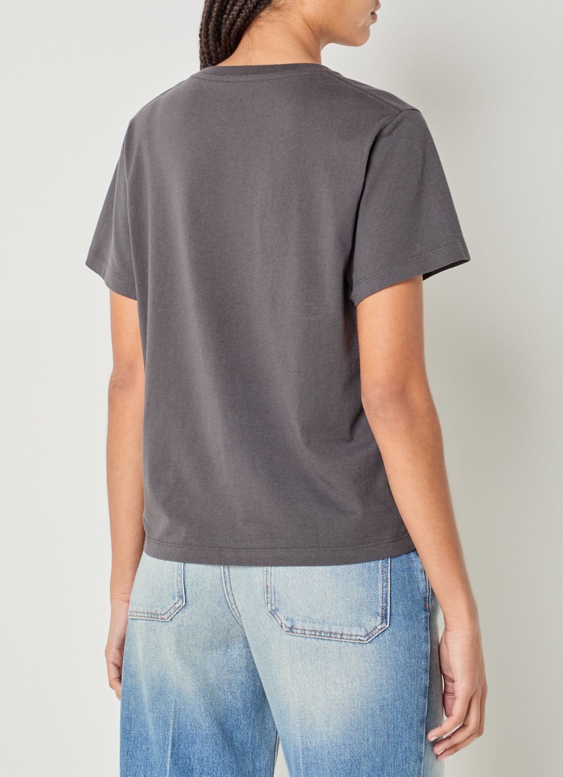 ba&sh Erave T-shirt met logoprint - achterkant 4 antraciet