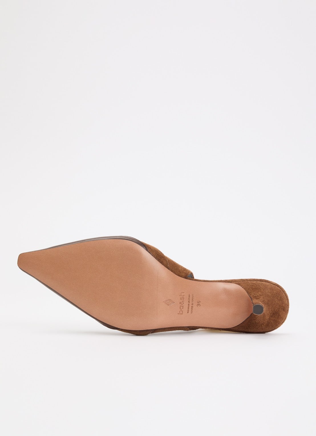 ba&sh Escarpins Casta slingback van suède - detail 4 bruin