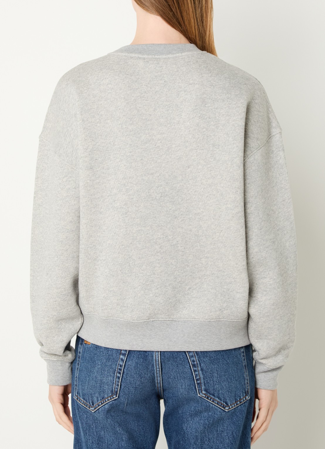 ba&sh Fenja sweater met logoprint - achterkant grijsmele