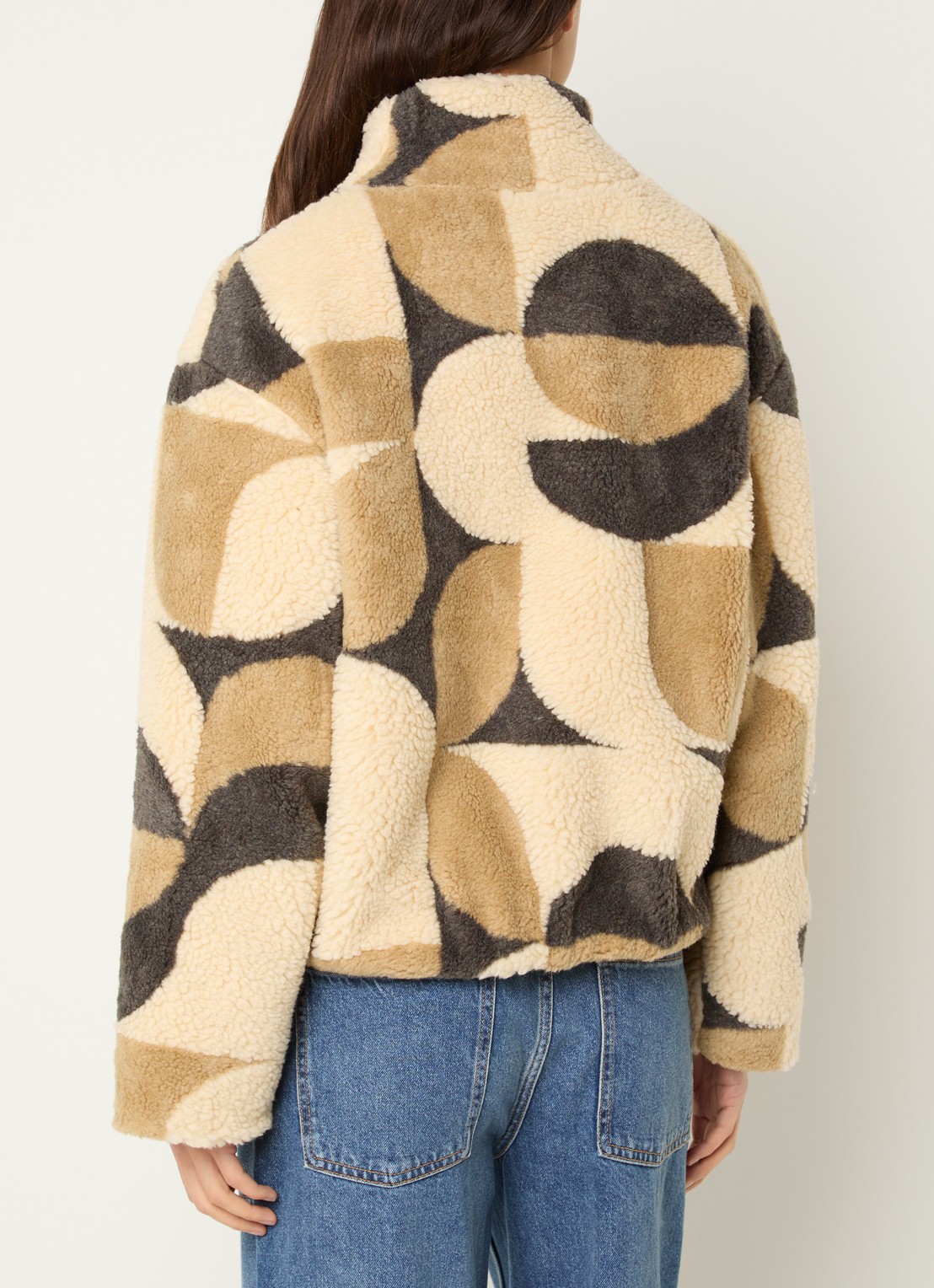 ba&sh Futura jack van teddy met print - achterkant 4 creme