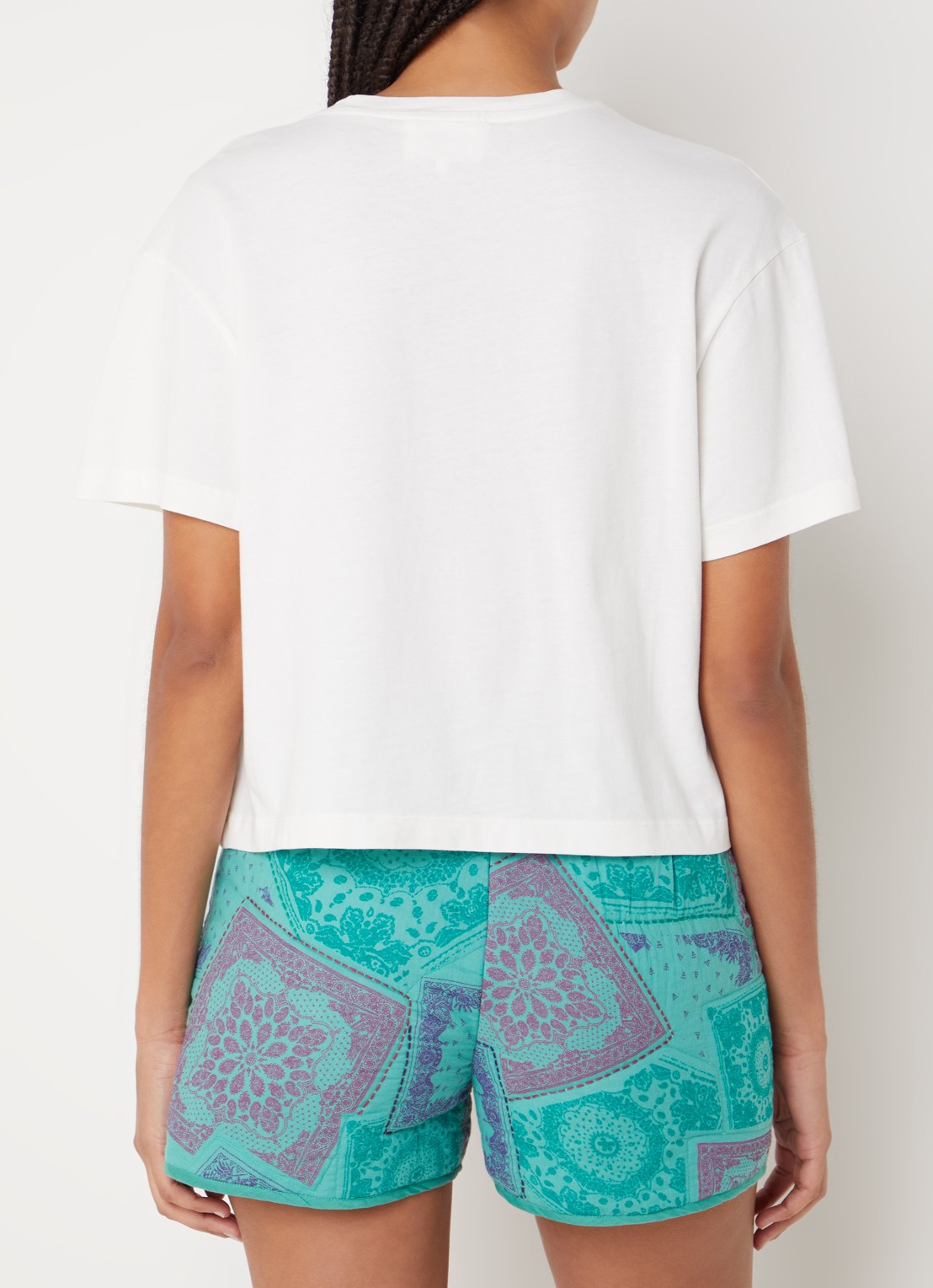 ba&sh Gabano T-shirt met borduring - achterkant 4 gebroken wit