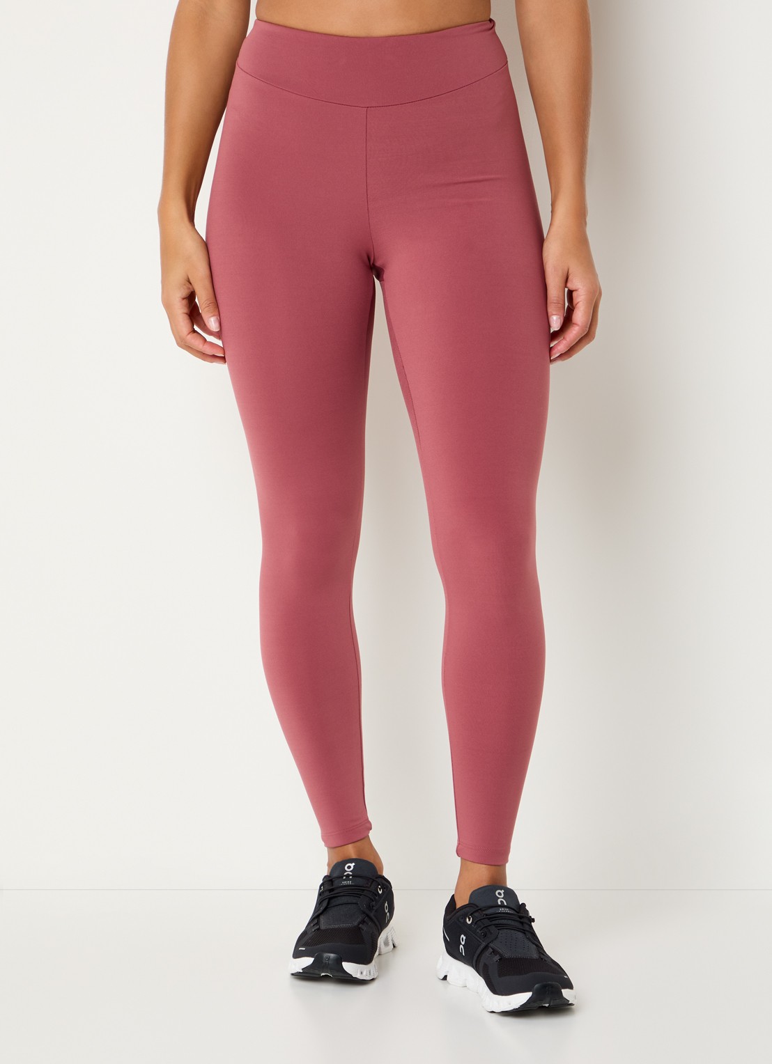 ba&sh Gabou high waist trainingslegging met logo - detail 4 cranberryrood