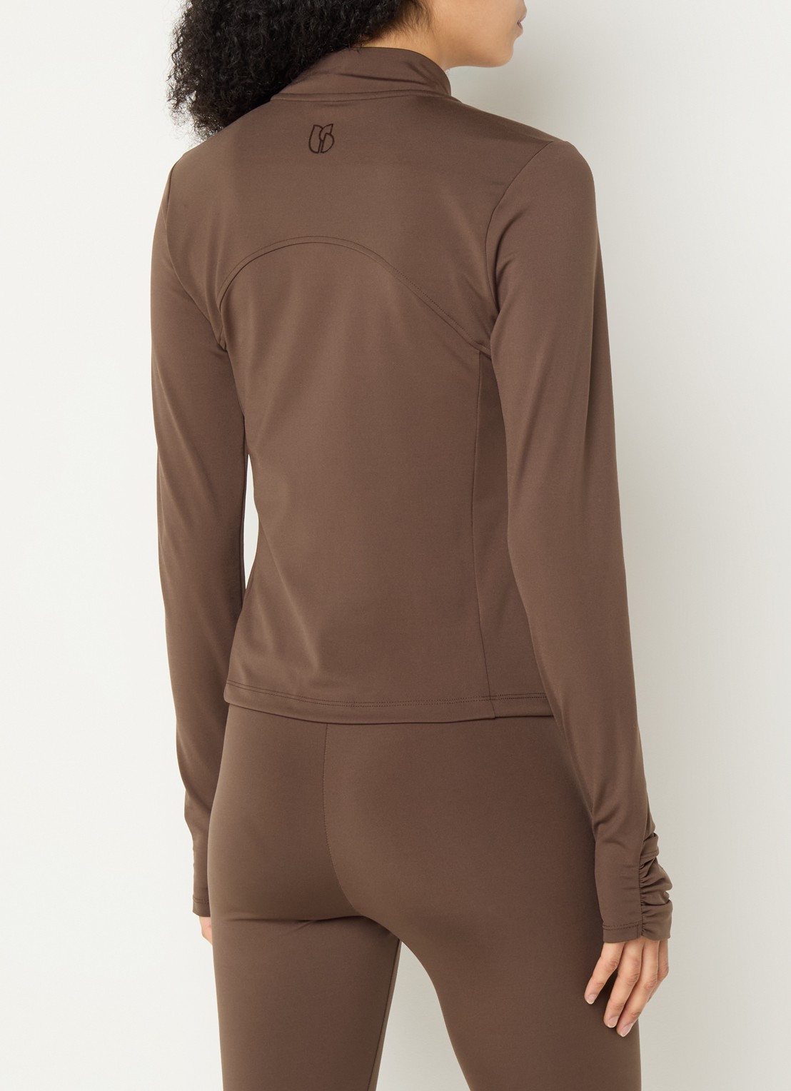 ba&sh Gladys sweatvest met ritszakken - achterkant bruin