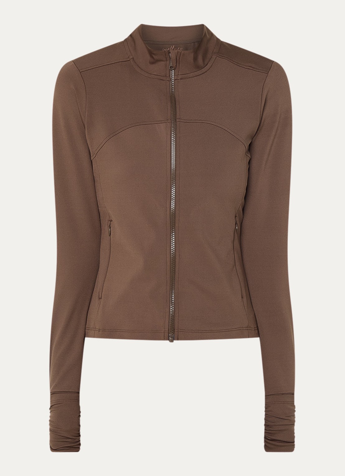 ba&sh Gladys sweatvest met ritszakken - voorkant 3 bruin