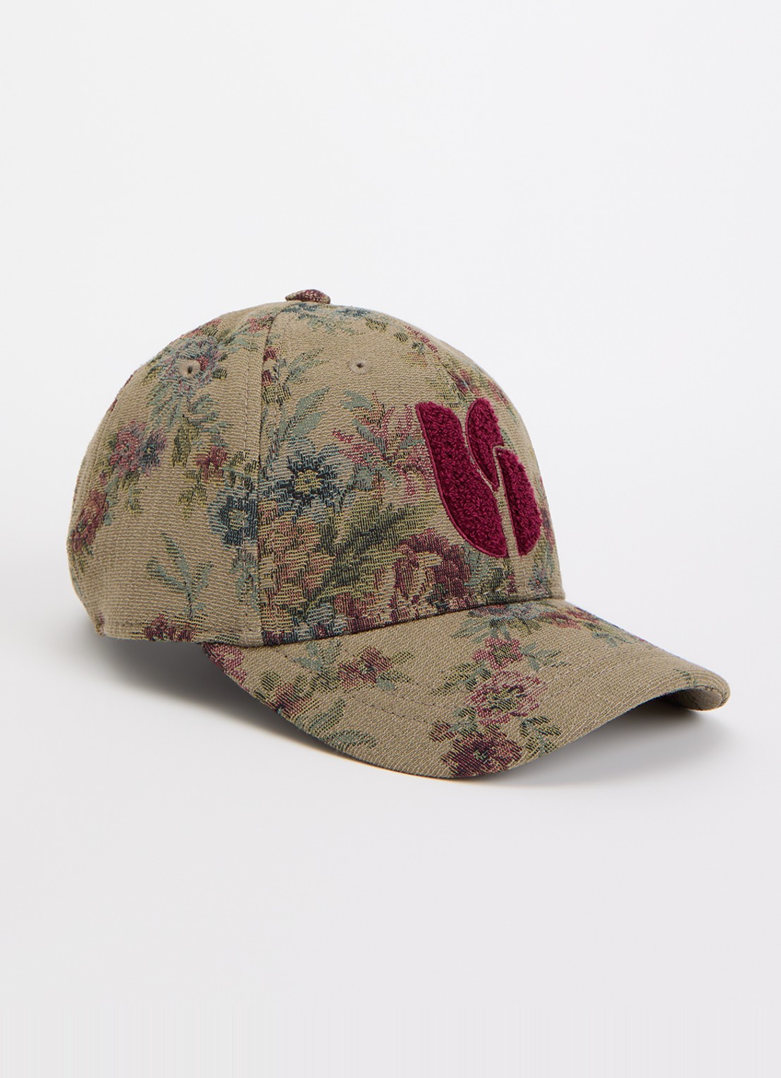 ba&sh Hanny pet met jacquard dessin - voorkant 2 khaki
