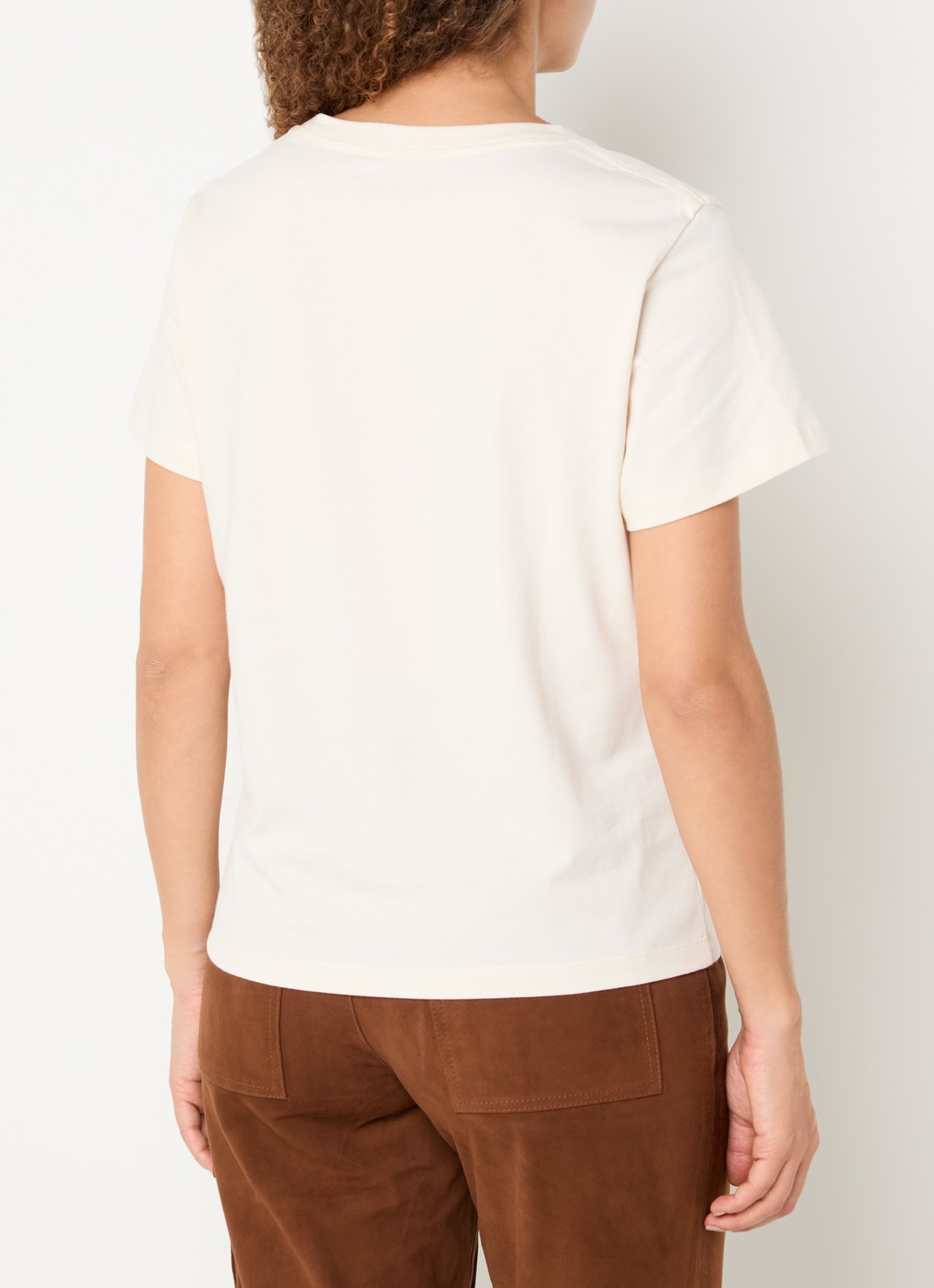 ba&sh Ioni T-shirt met logo - achterkant gebroken wit