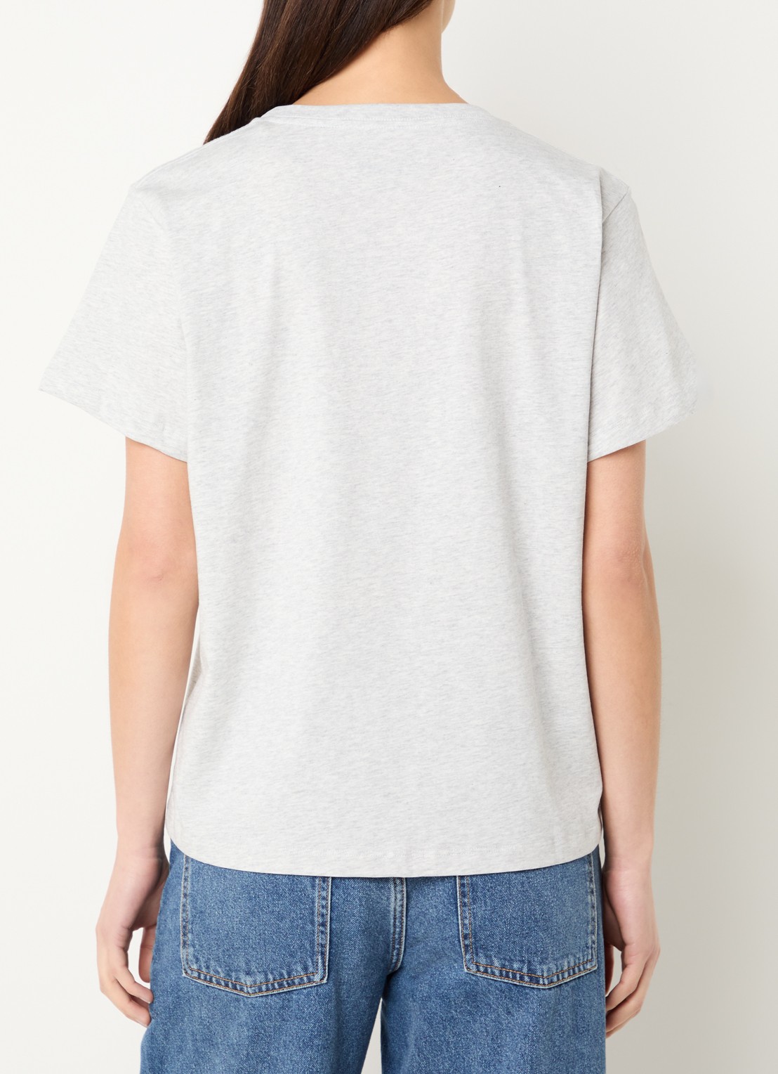 ba&sh Ioni T-shirt met logoprint - achterkant 4 grijsmele