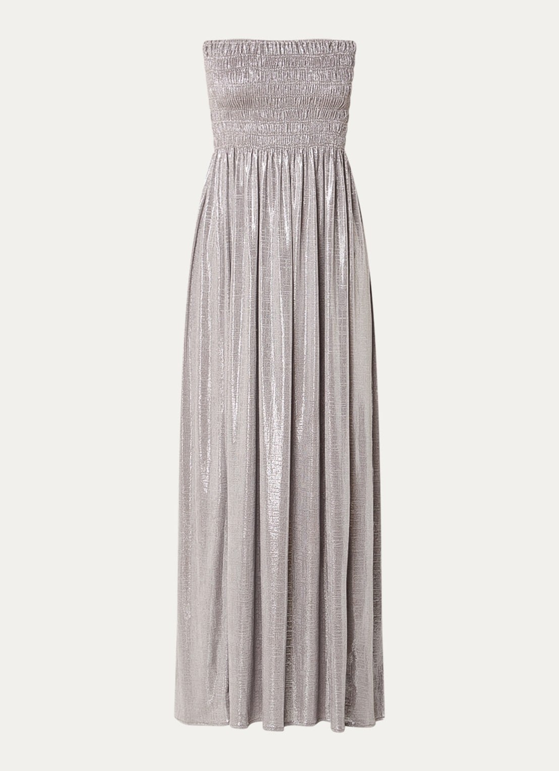 ba&sh Isabella maxi jurk met strass - voorkant zilver