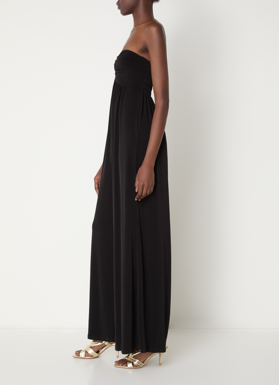 ba&sh Jema wide fit jumpsuit - voorkant 4 zwart