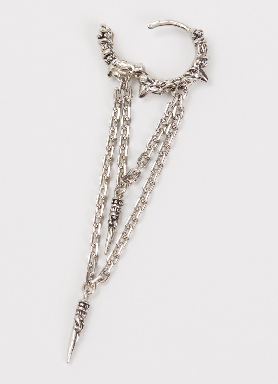 ba&sh Joey oorring met hanger - detail 3 zilver